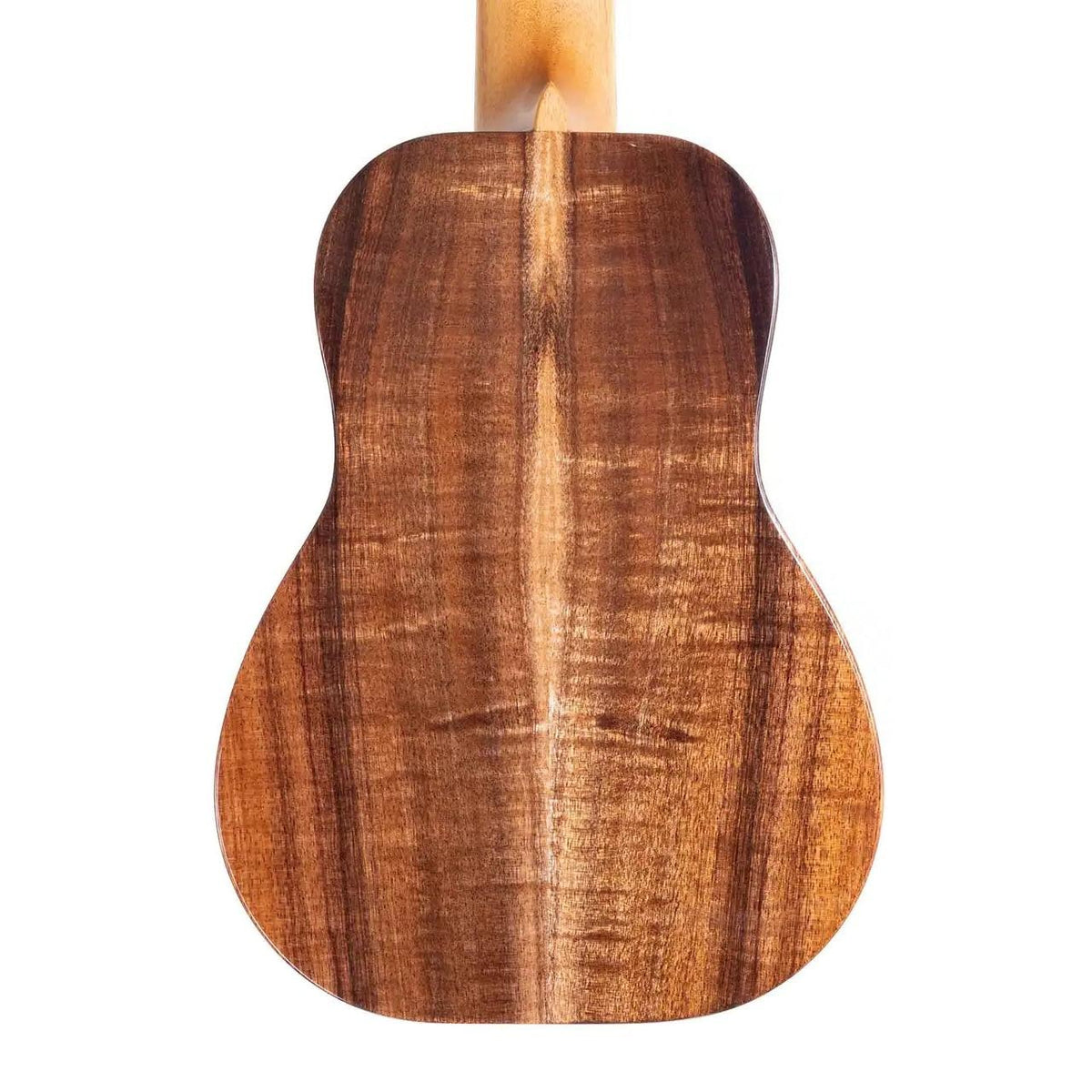 Example photo: an earlier Kanile'a ISL Core concert, serial 29138, figured koa back and mahogany neck heel
