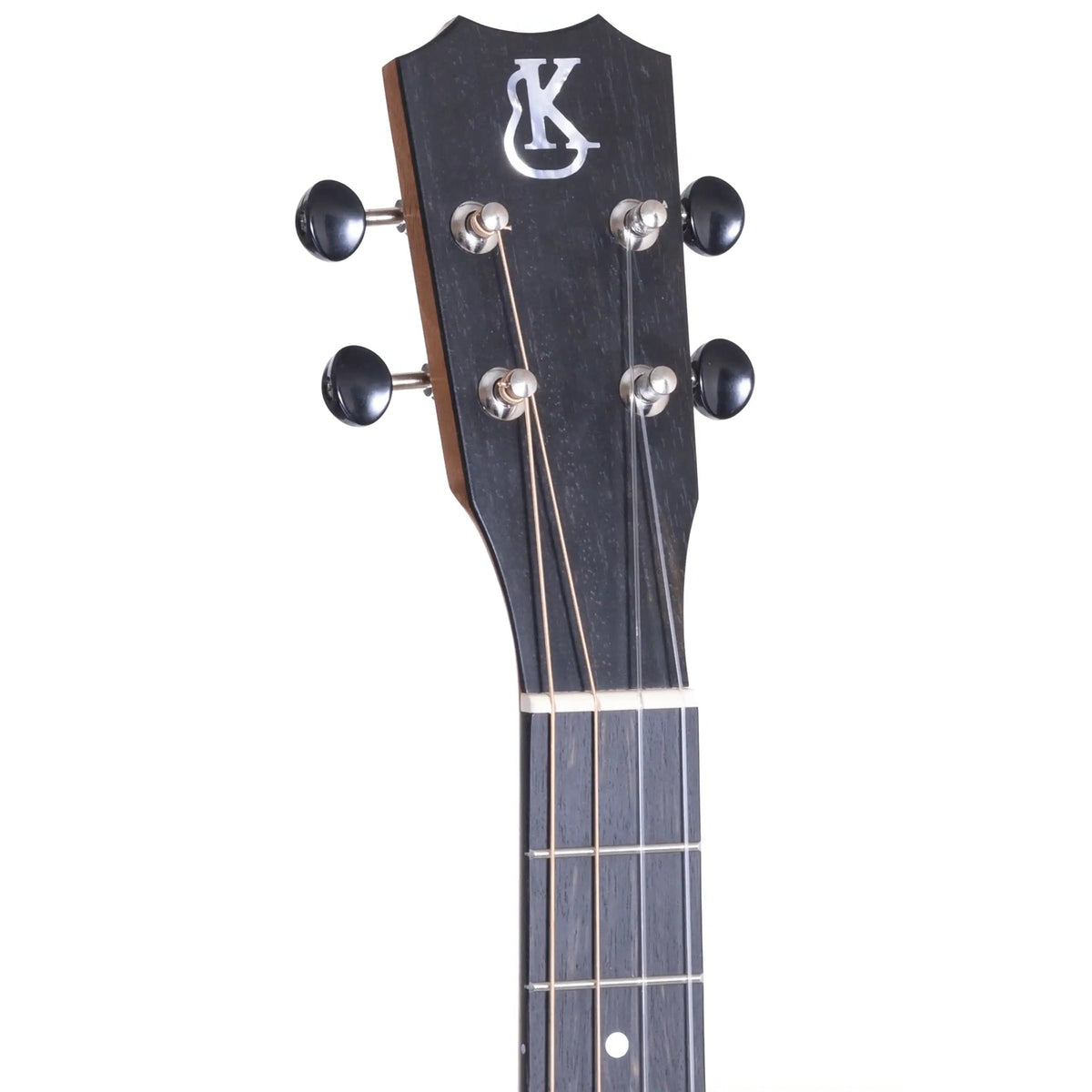 Example photo: Kanile'a K-1 Natural Baritone ukulele, Crown headstock with chrome open geared tuners
