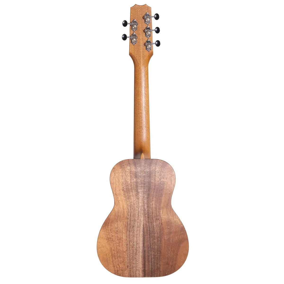 Example photo: an earlier Kanile'a K-1 Natural 5-string tenor, serial 29276, full back view with mahogany neck