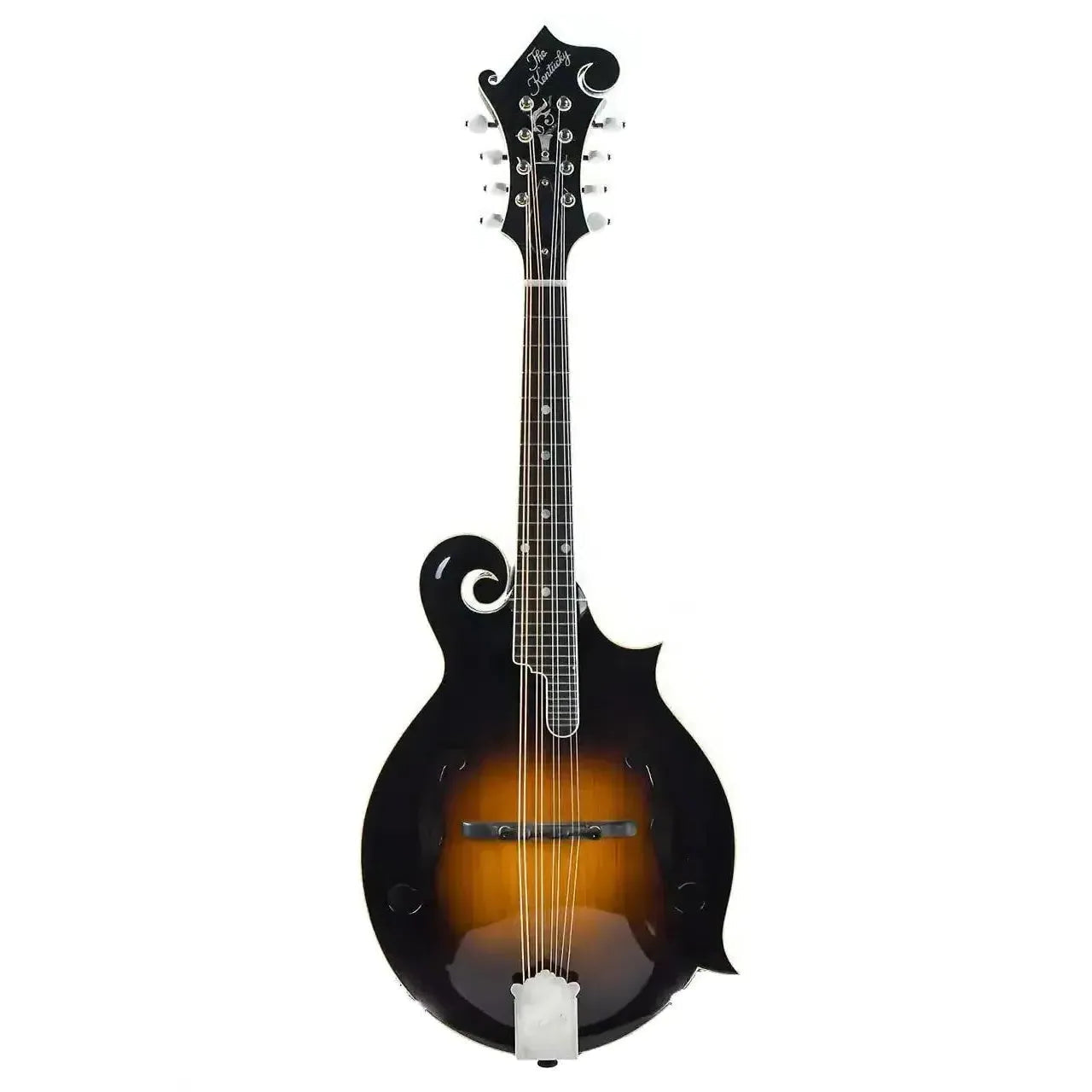 Kentucky KM-1000 F-Model mandolin with a sunburst nitrocellulose finish and polished nickel hardware.