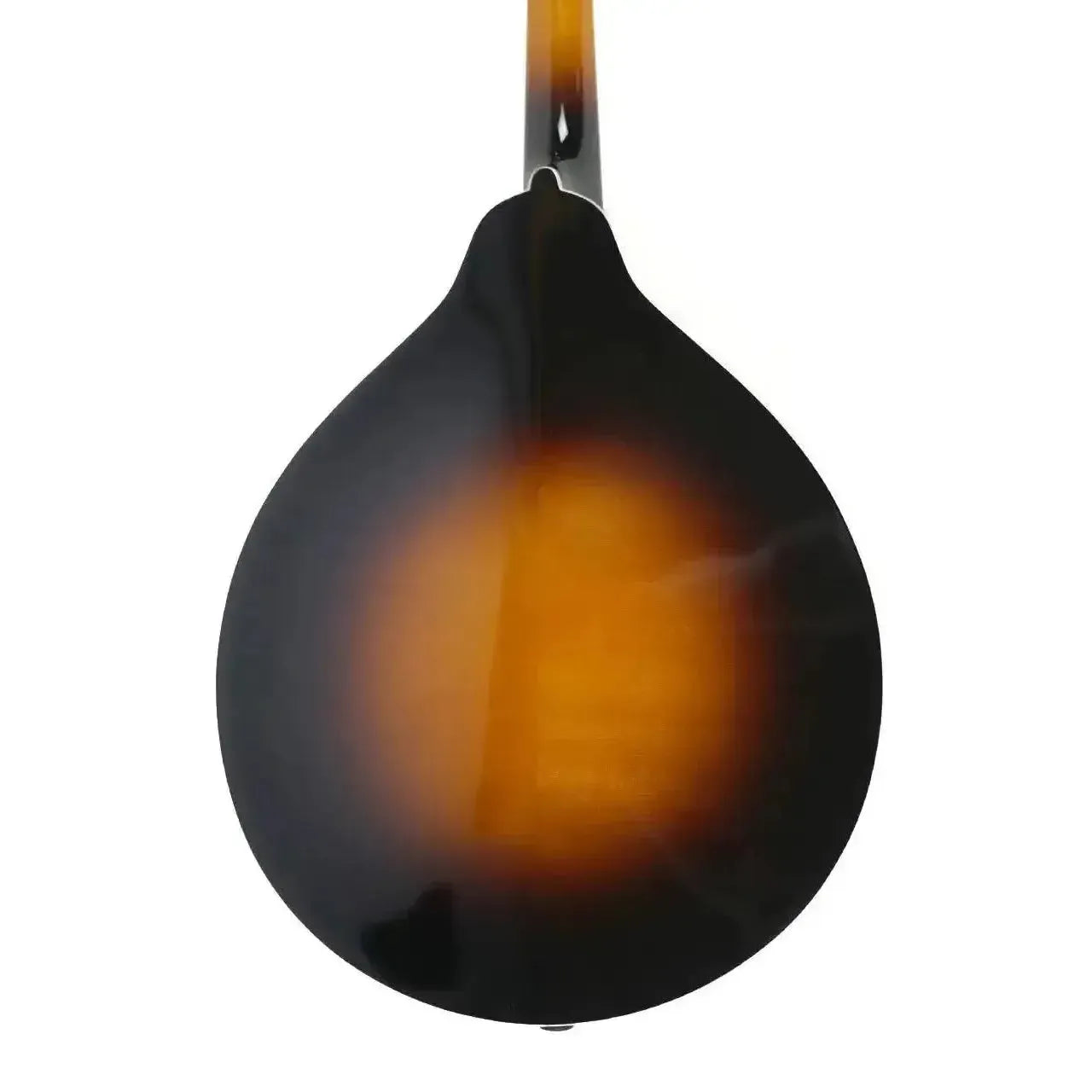 Back of a Kentucky KM-150 A-Model mandolin with a traditional sunburst high-gloss finish.