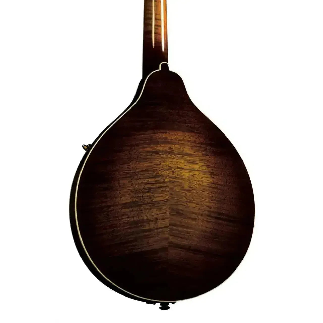 Kentucky KM-500 A-Model mandolin back, vintage sunburst flamed maple, high-gloss finish.