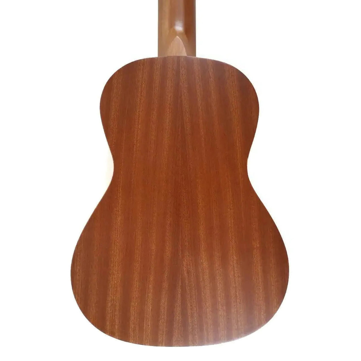 Back of a KoAloha KoAlana KCA-10SP concert ukulele showing laminate sapele wood grain.