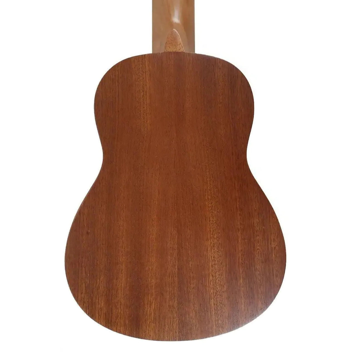 Back of a KoAloha KoAlana KSA-10SP soprano ukulele showing laminate sapele wood grain.