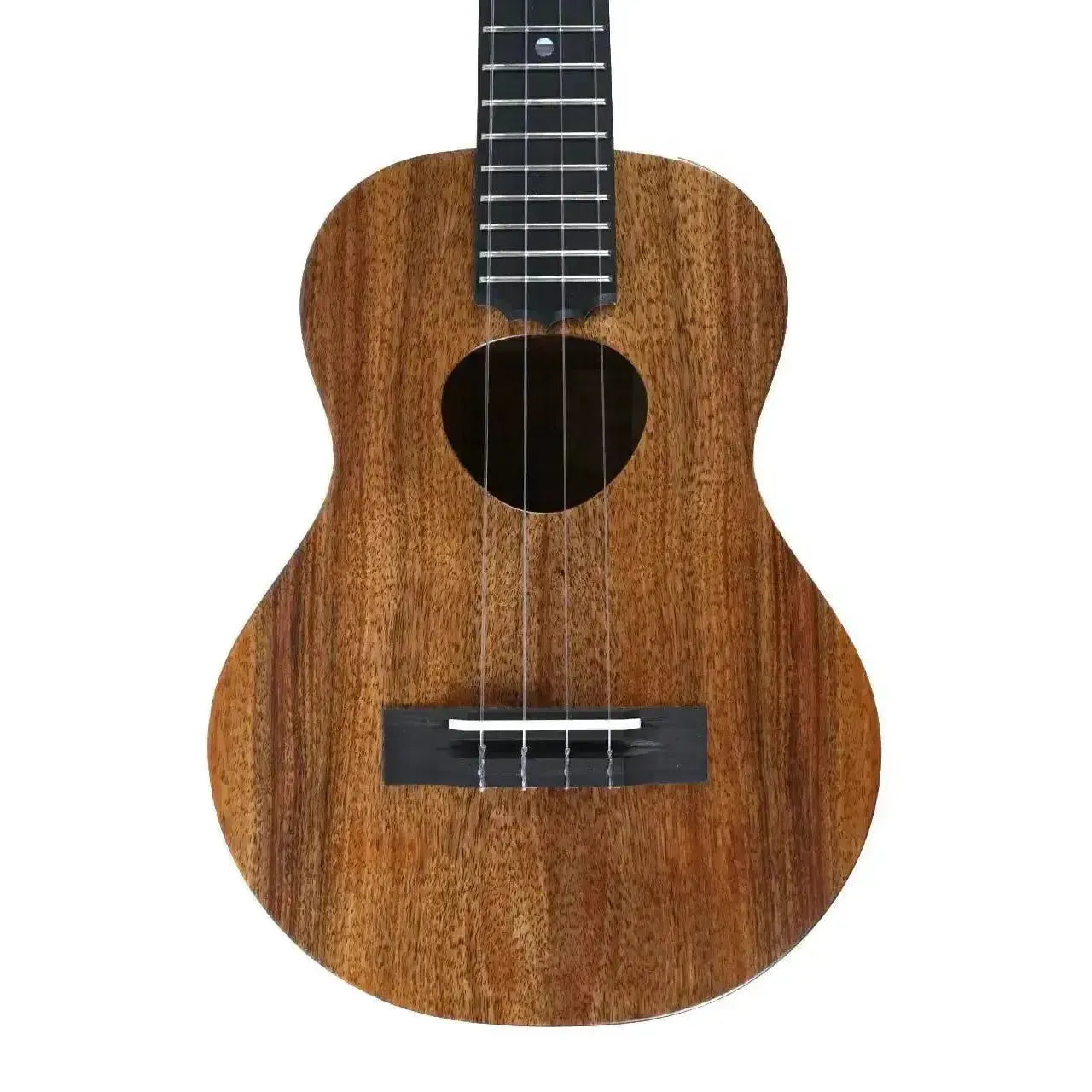 KoAloha KTM-10 Pikake tenor ukulele with solid Hawaiian koa wood, satin finish, and heart-shaped soundhole.