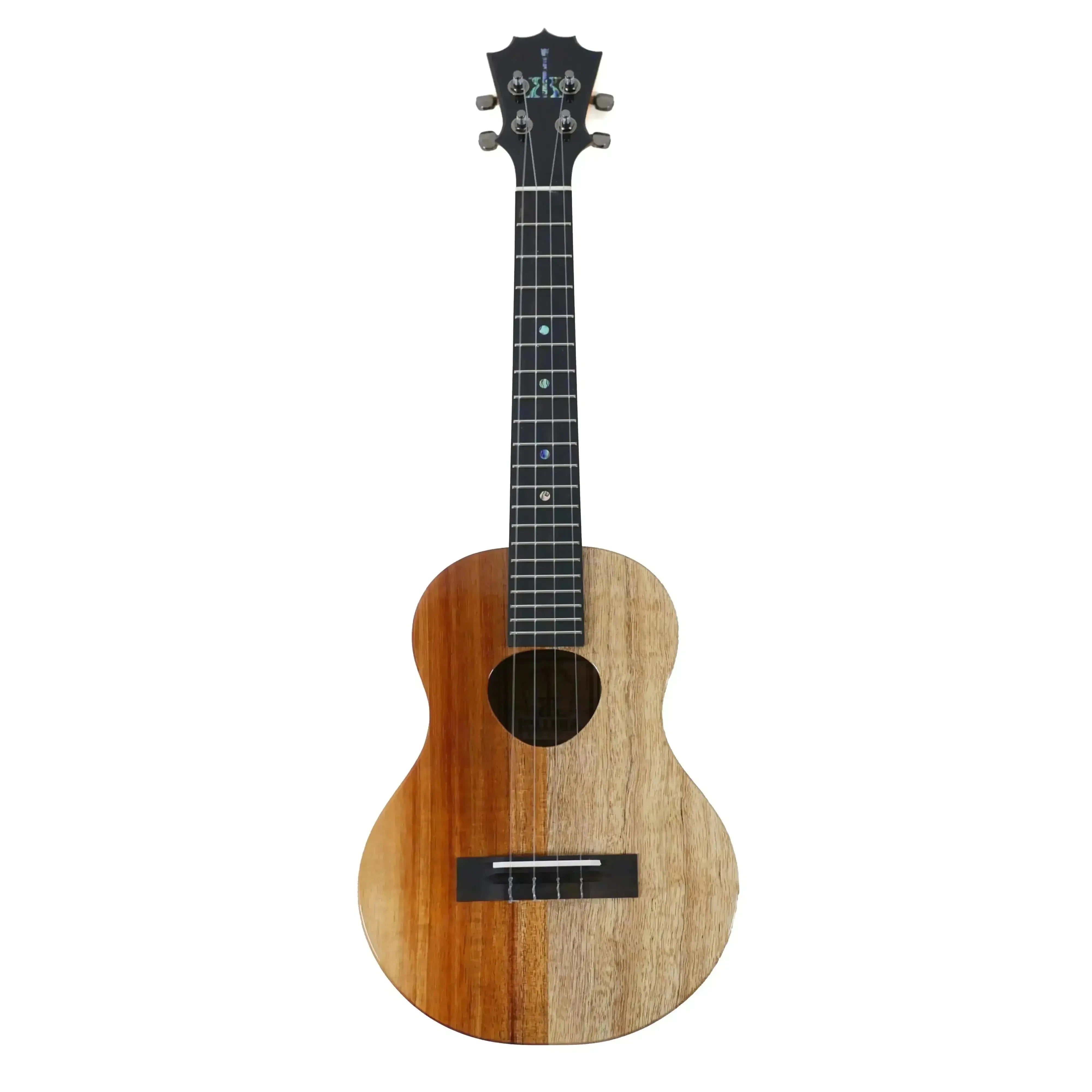 KoAloha KTNP-00 Naupaka Tenor Ukulele with half Koa, half Mango wood body and Musubi soundhole.