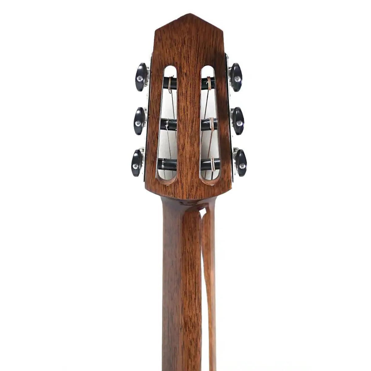 Mérida PSA-200-QS electric guitar headstock and neck, showing dark wood grain and tuning pegs.