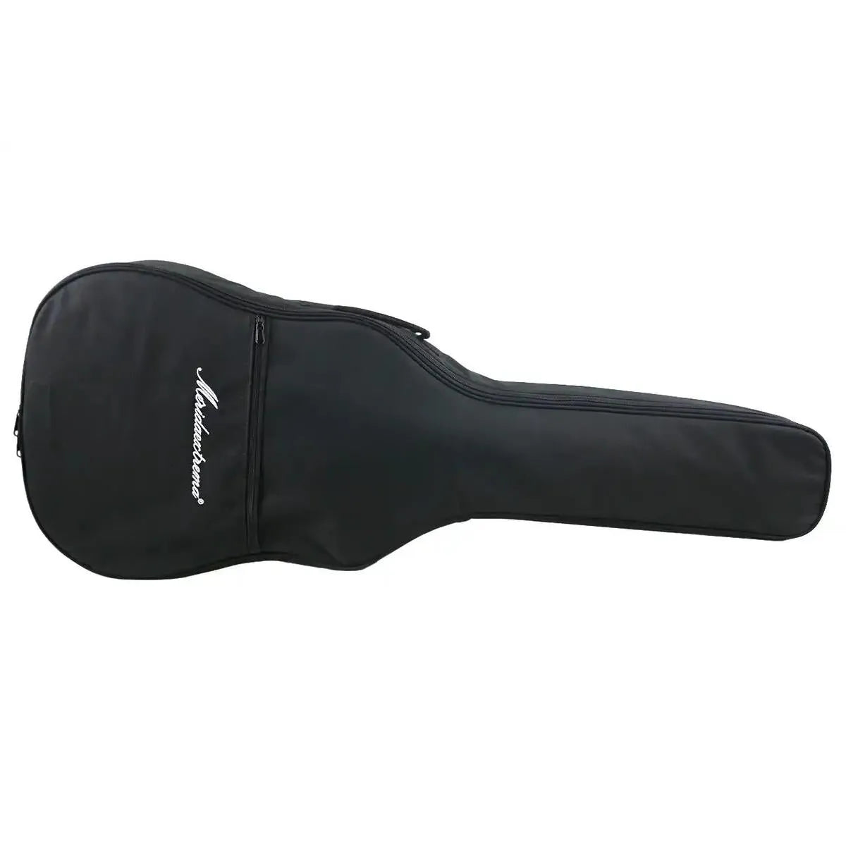 Black Mérida SENIOR-GACEQ Grand Auditorium acoustic-electric guitar gig bag with white logo and zipper.