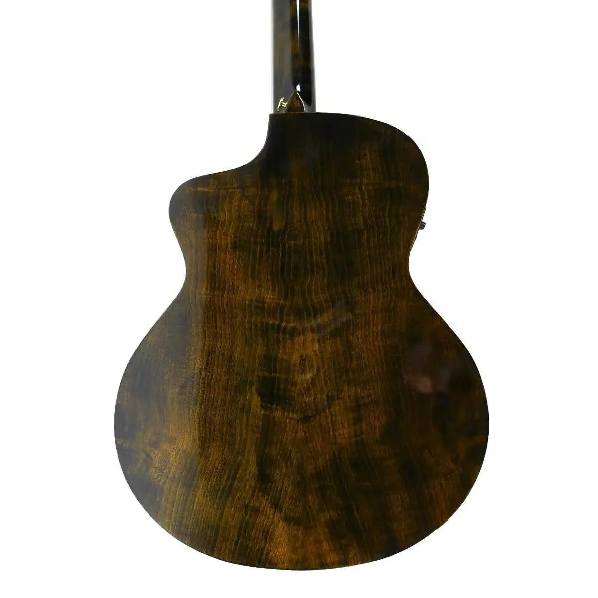 Mérida WAVE-EQ Grand Concert acoustic-electric guitar back, dark Gold Namu wood with high gloss finish.