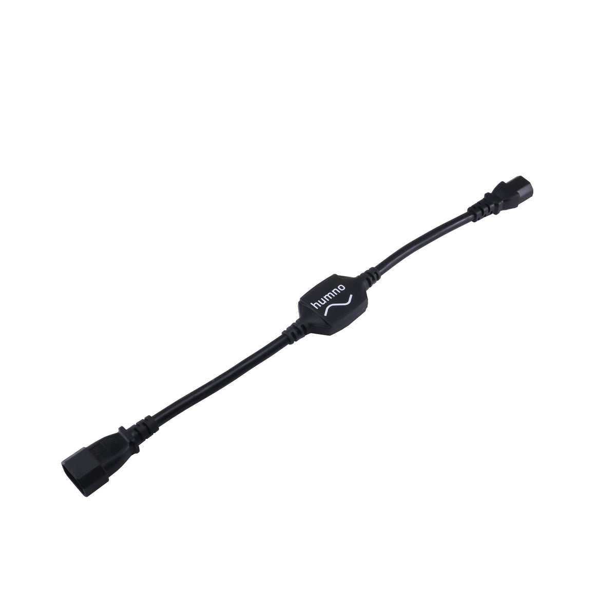 Morley Humno angled view showing both IEC cable ends and the center module