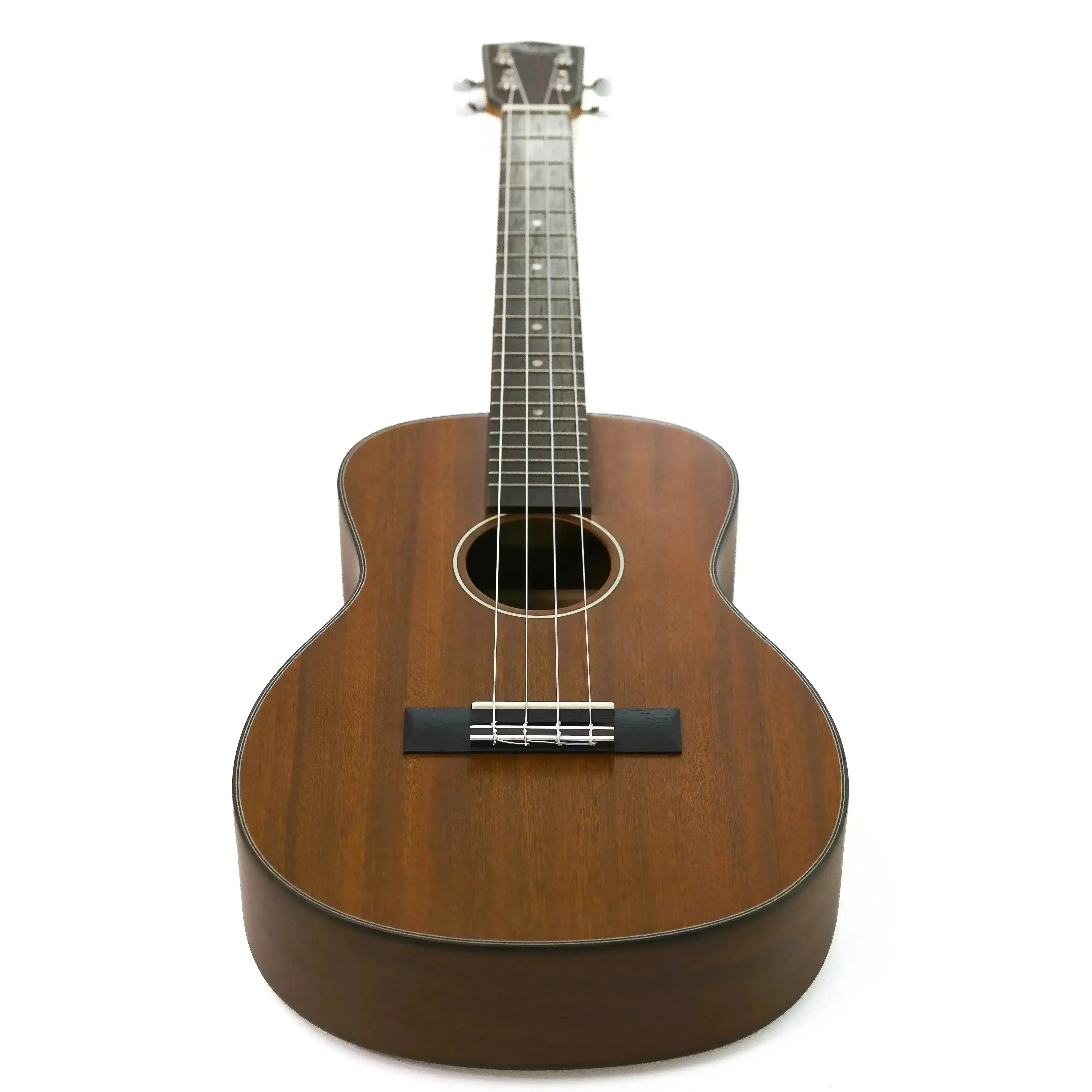 Ohana BK-35 Baritone Ukulele with solid mahogany body, satin finish, and black bridge.