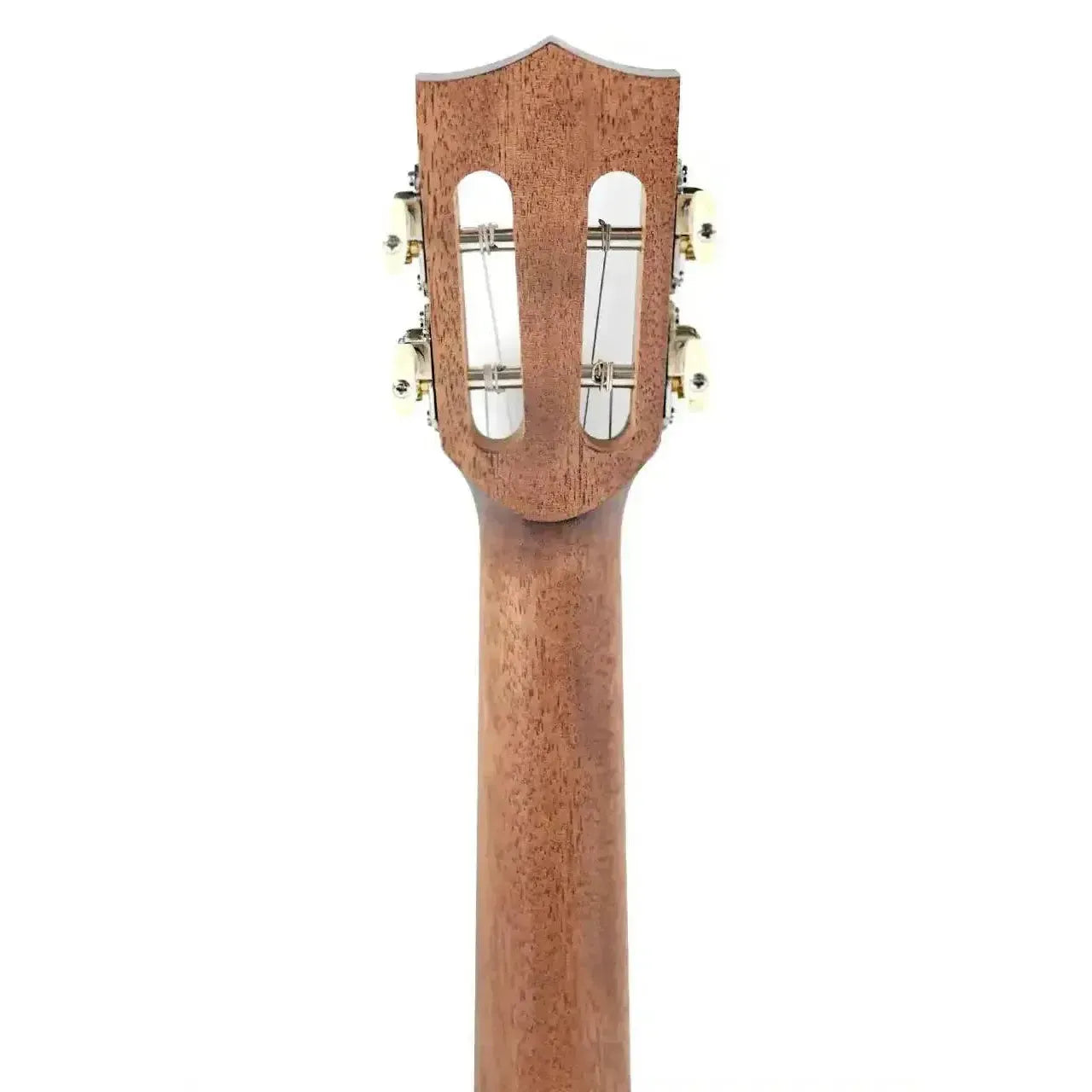 Ohana BK-70R Baritone Ukulele headstock and neck, featuring a classic open slotted design.