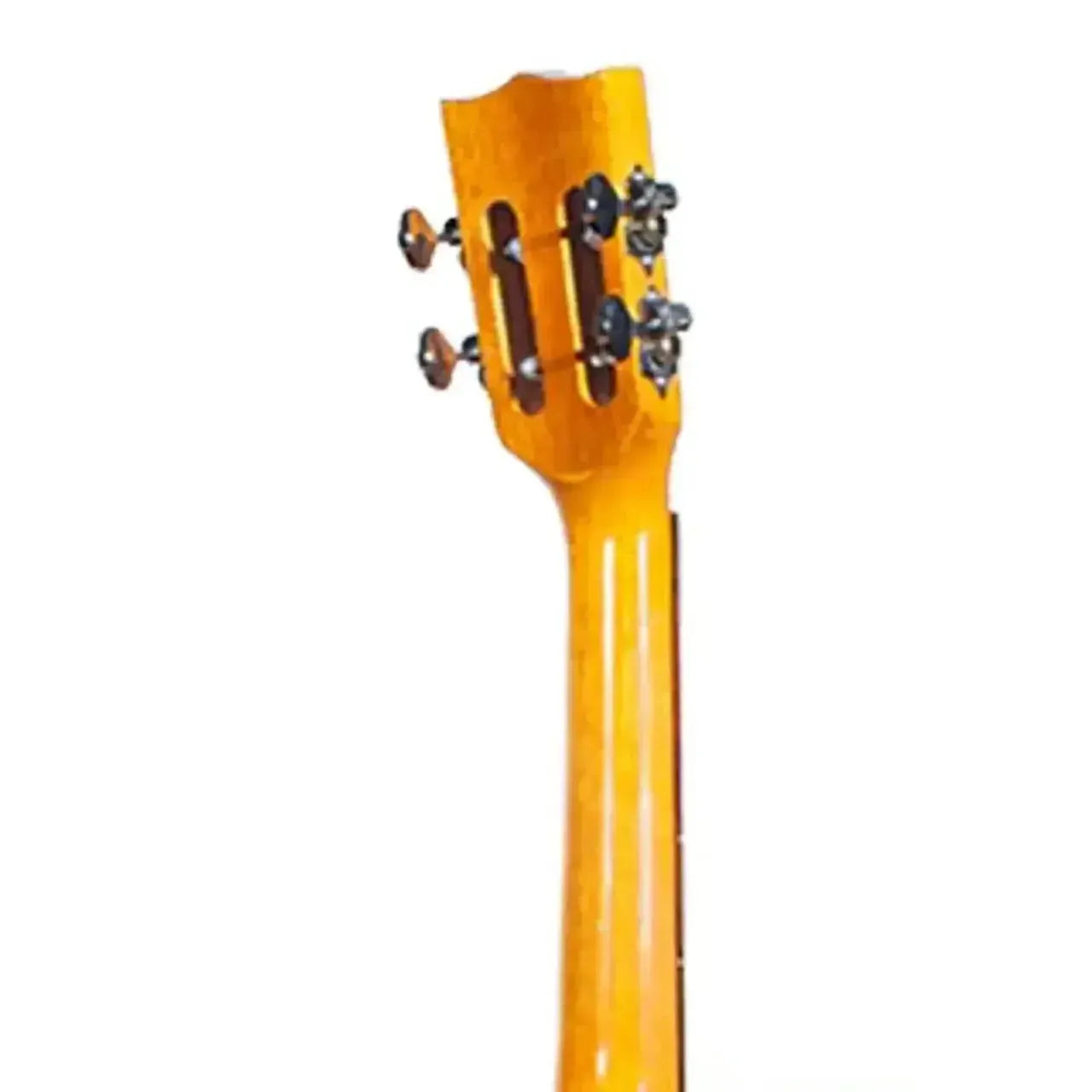 Ohana BKT-70G baritone ukulele headstock and neck, showing Grover tuners and gloss finish.