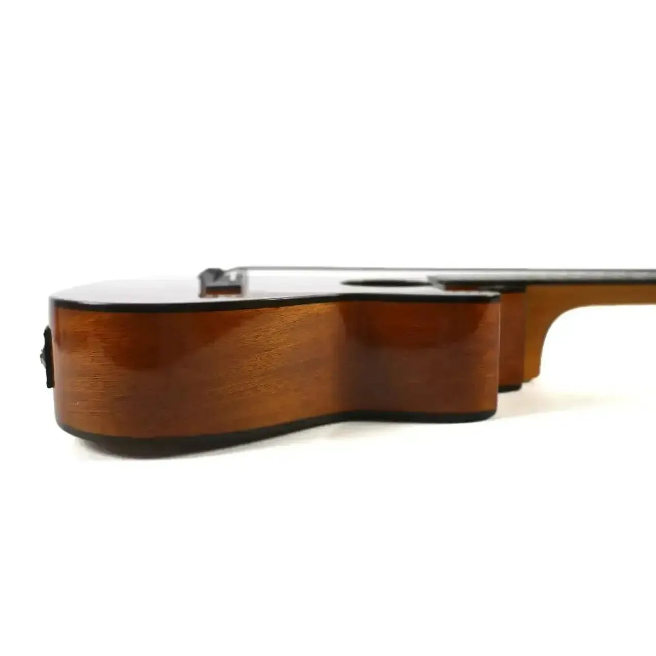 Ohana CK-35CGE-CL Cynthia Lin Concert Ukulele, showing its solid mahogany body with a gloss finish.