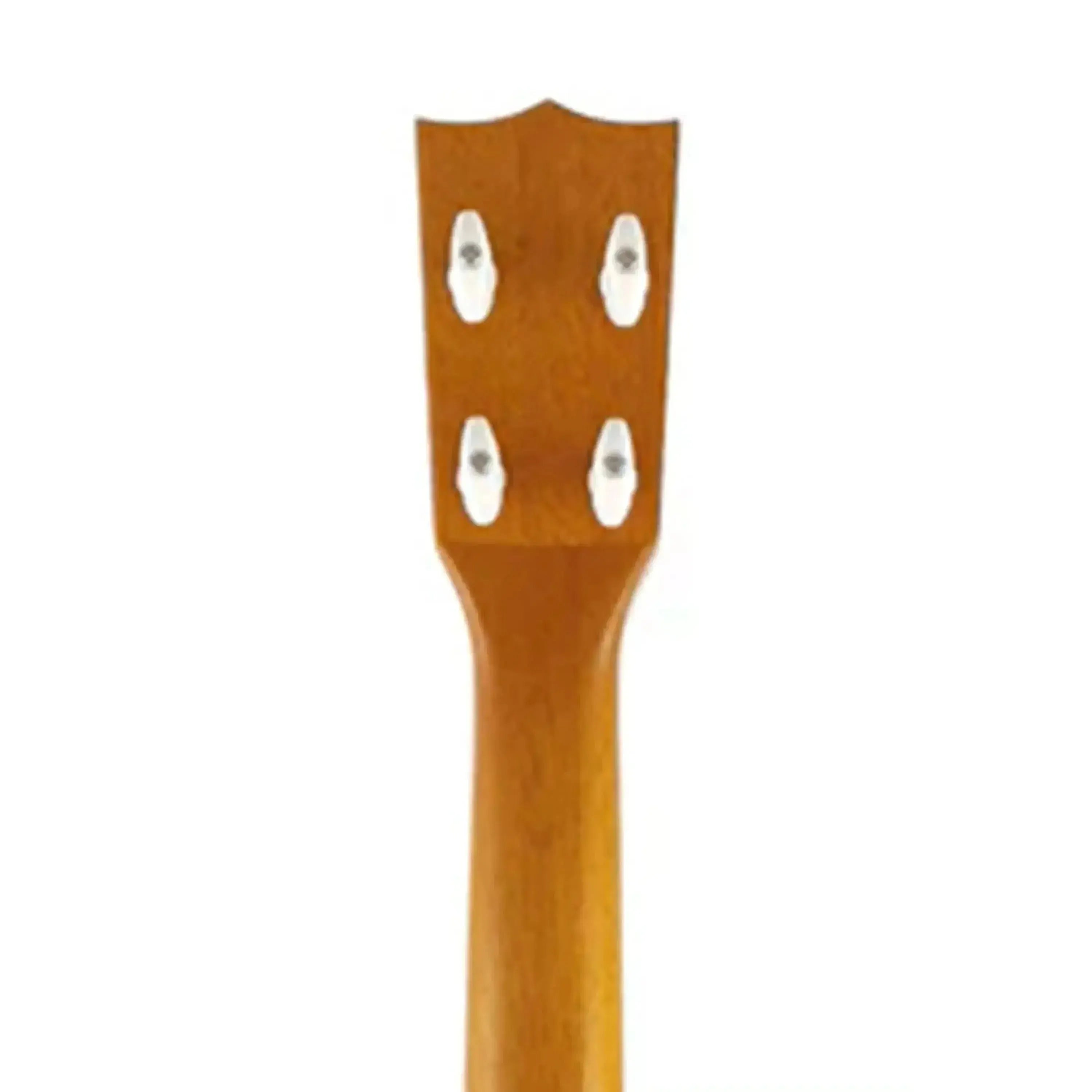 Ohana CK-390 Concert Ukulele headstock and neck, solid Hawaiian koa with Gotoh friction tuners.