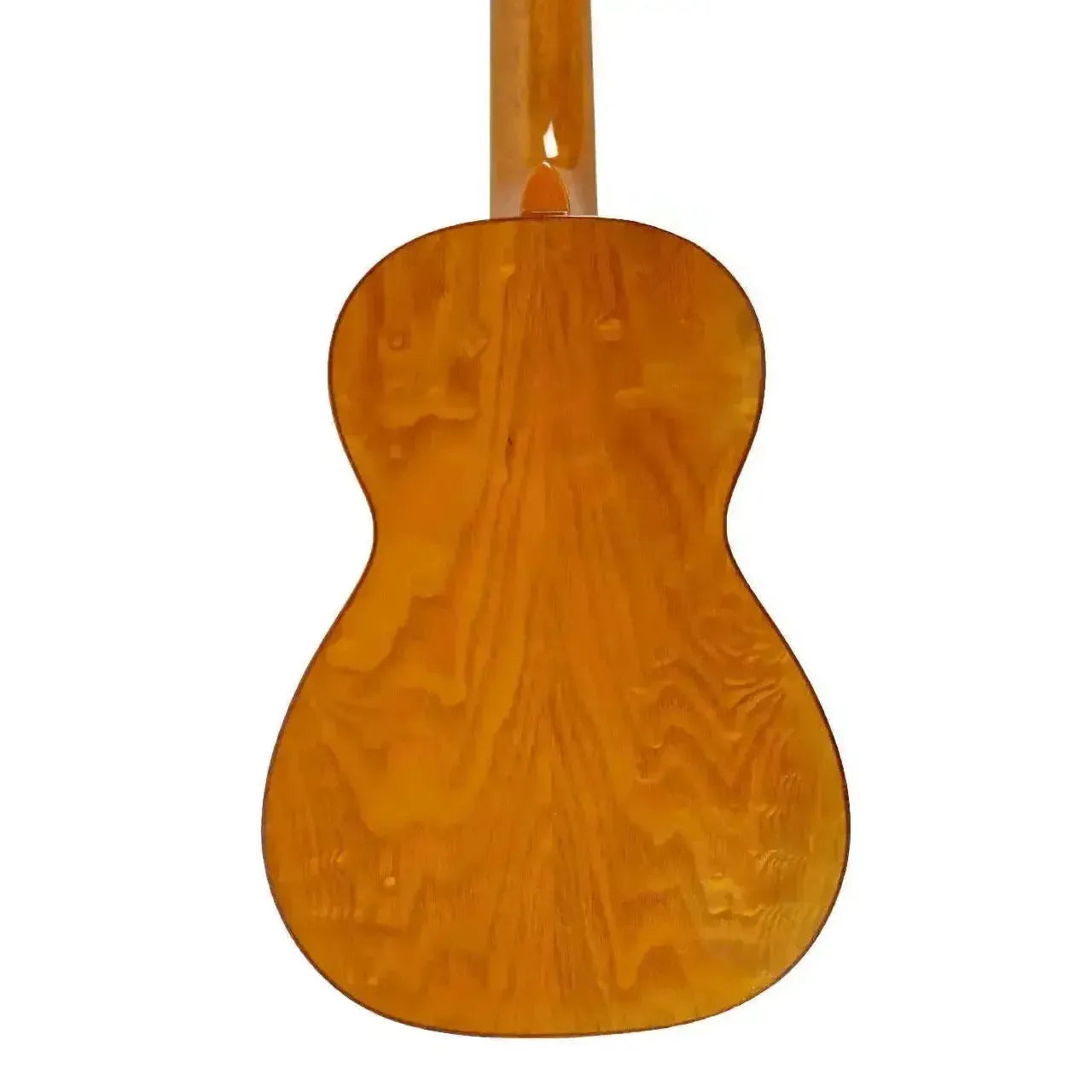 Back of Ohana CK-50WG Concert Ukulele, showing the solid willow wood with a gloss finish.
