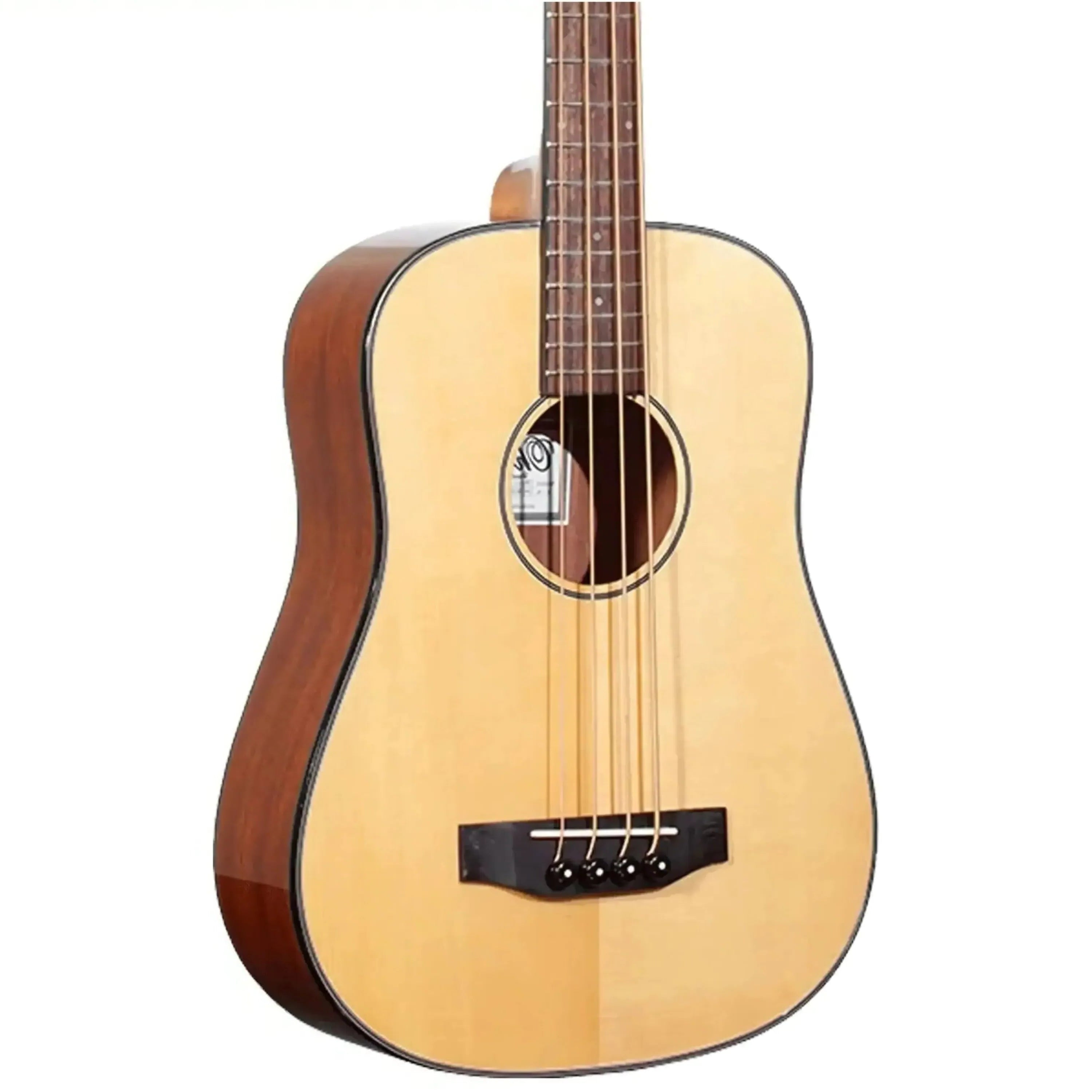 Ohana OBU-22-LH with a wooden body and neck on a white background