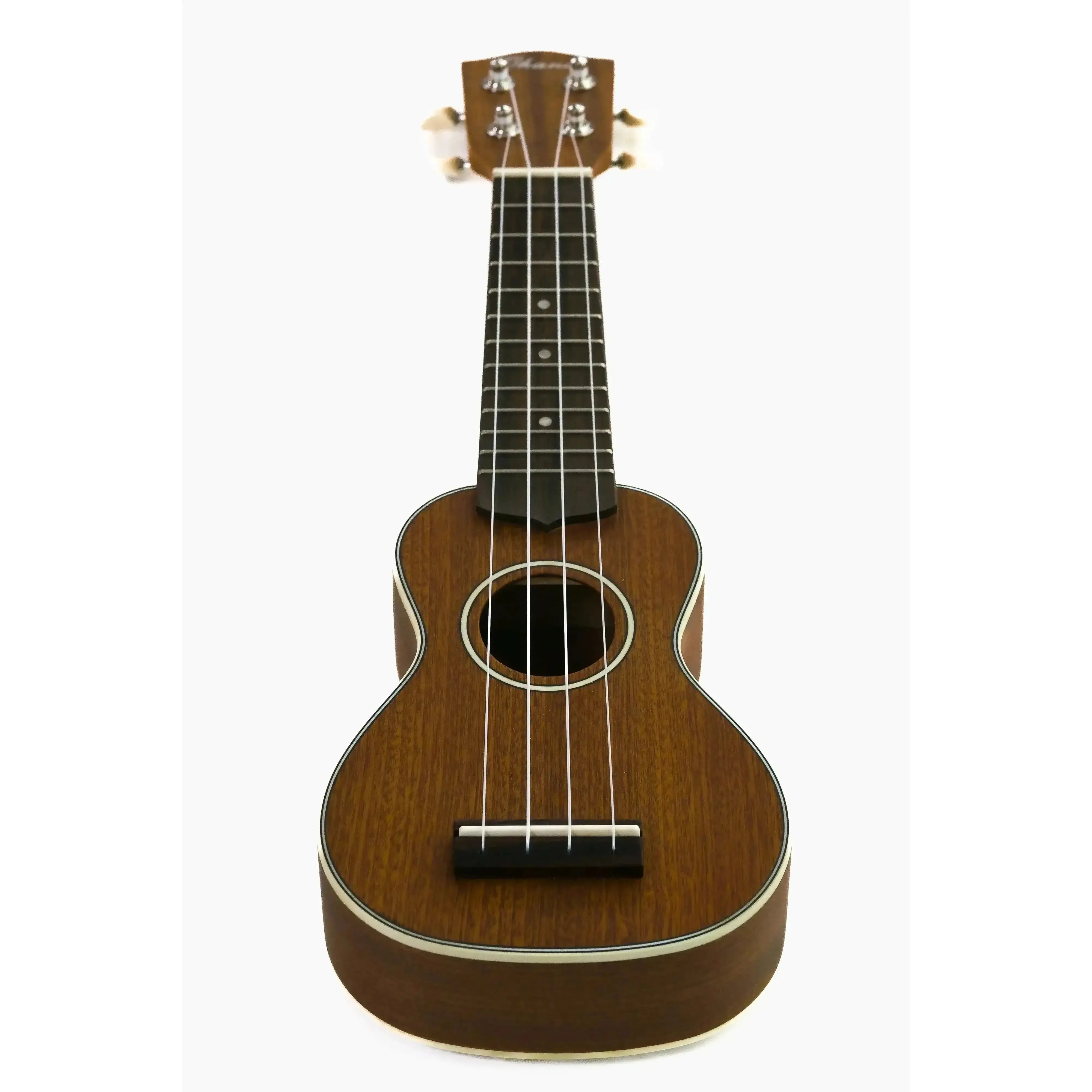 Ohana O'Nino Sopranissimo Ukulele, solid mahogany with black and white rosette, Grover tuners.