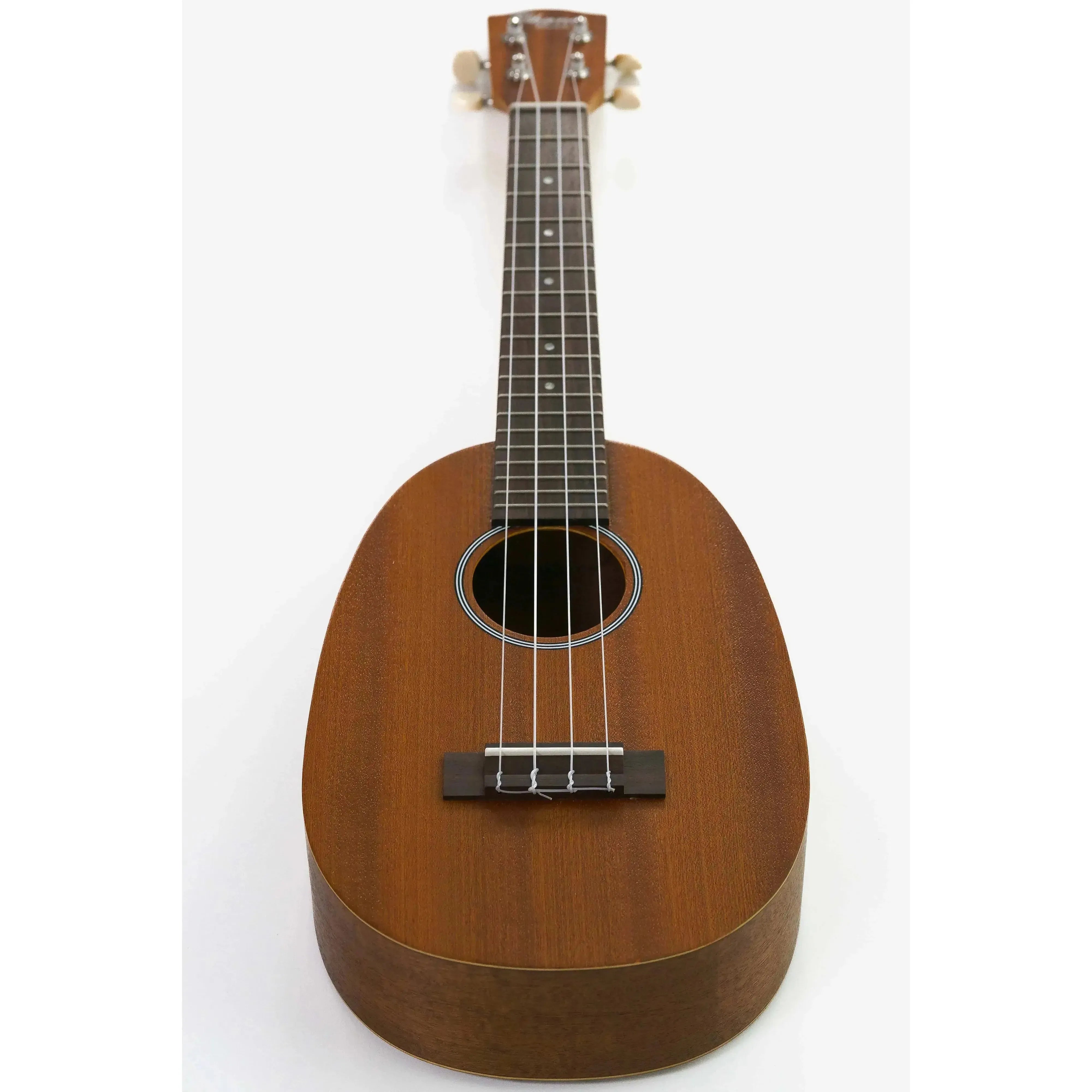 Ohana PKC-10 Mahogany Pineapple Concert Ukulele with satin finish, pearloid dot inlays, and Aquila strings.