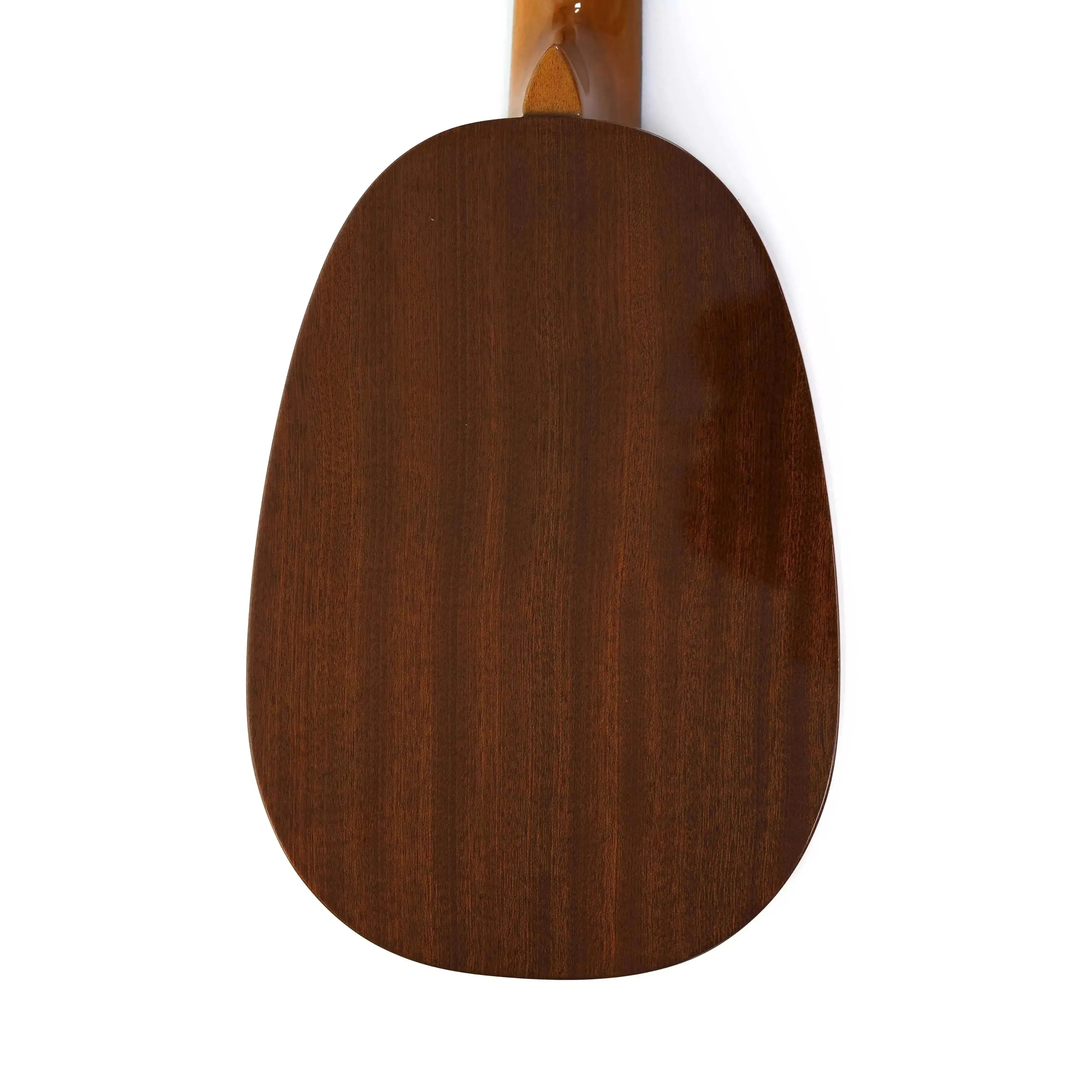 Ohana PKC-25G pineapple concert ukulele back, solid mahogany with a gloss finish.