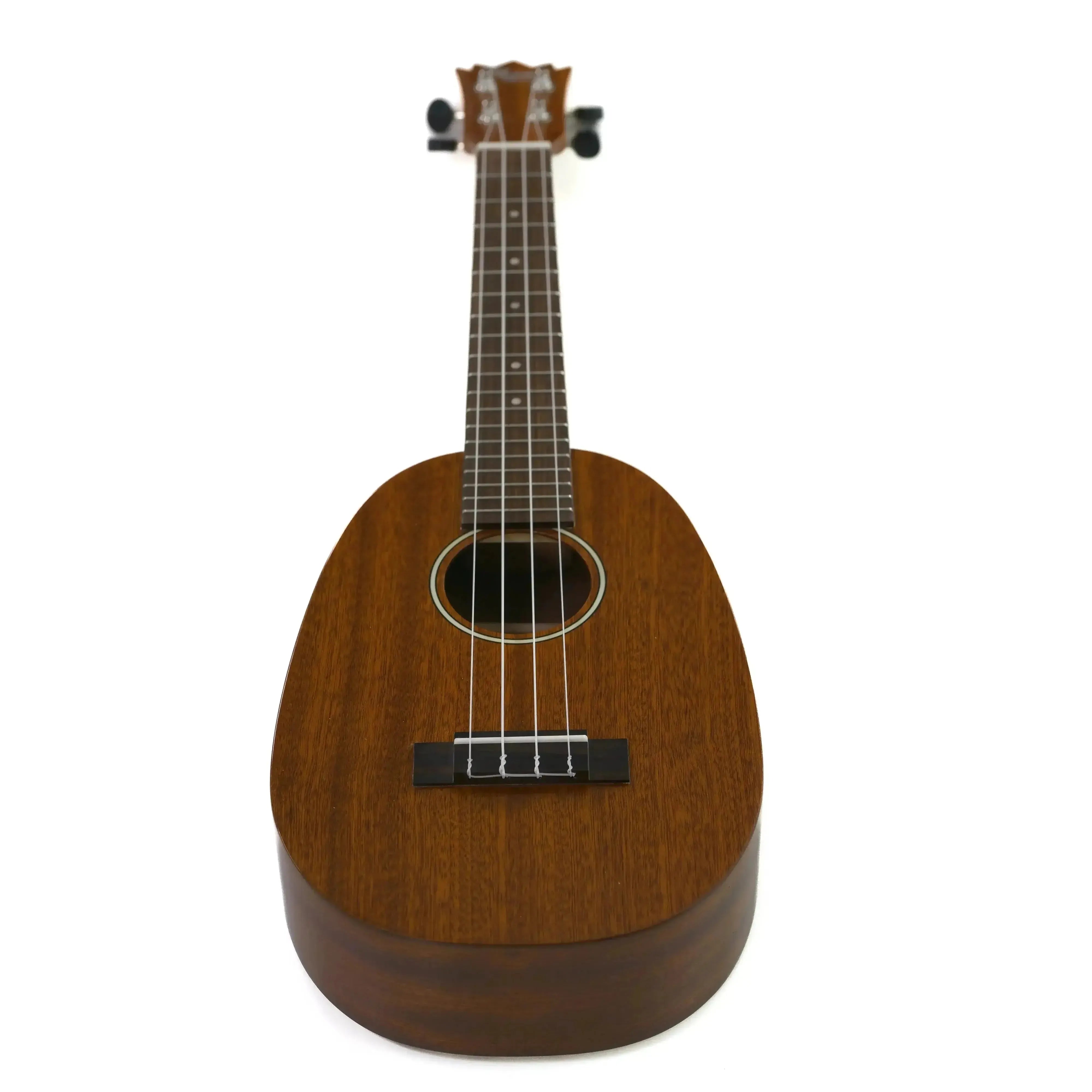 Ohana PKC-25G solid mahogany pineapple concert ukulele with gloss finish and crown headstock.