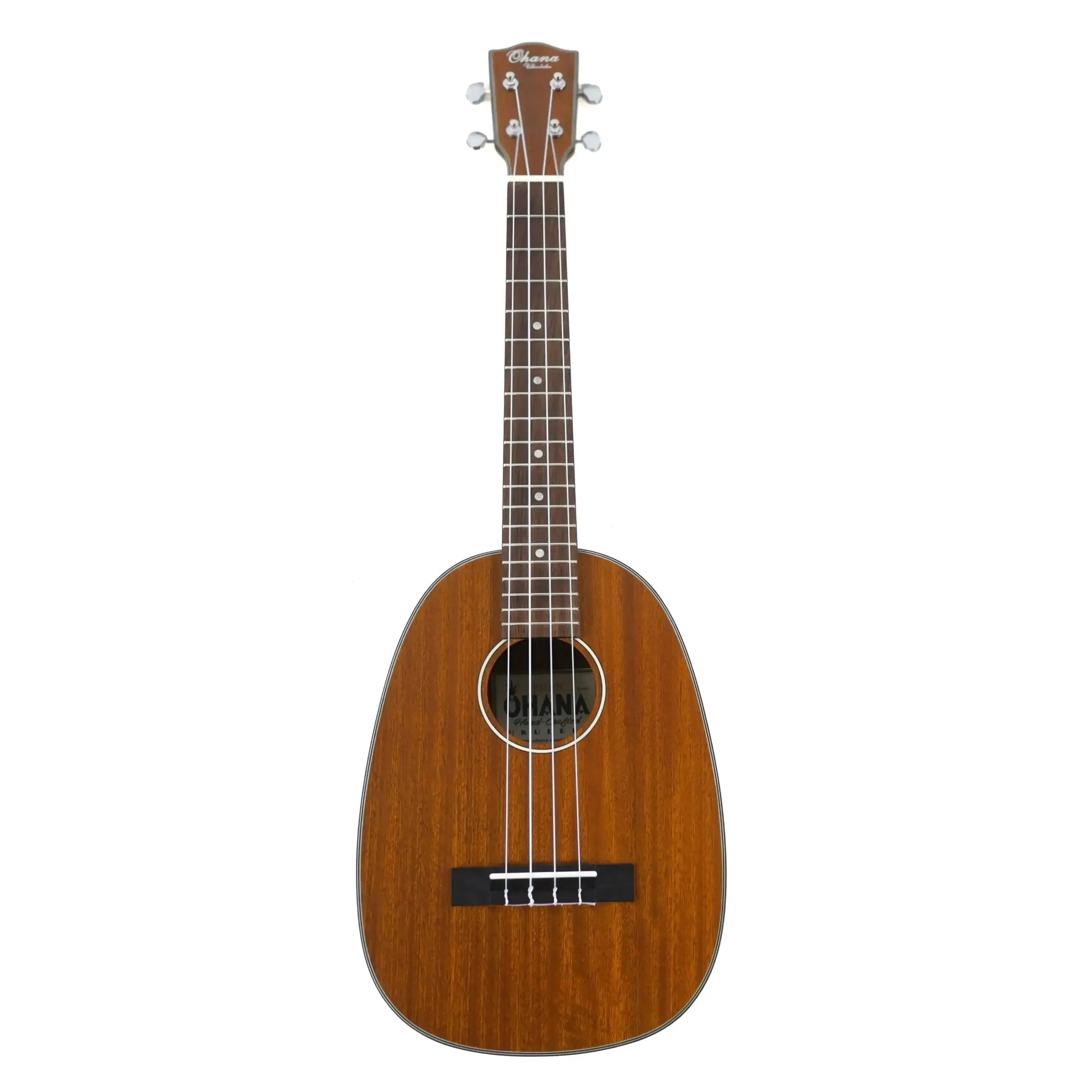 Ohana PKT-14 Mahogany Pineapple Tenor Ukulele with satin finish, classic headstock, and rosette.