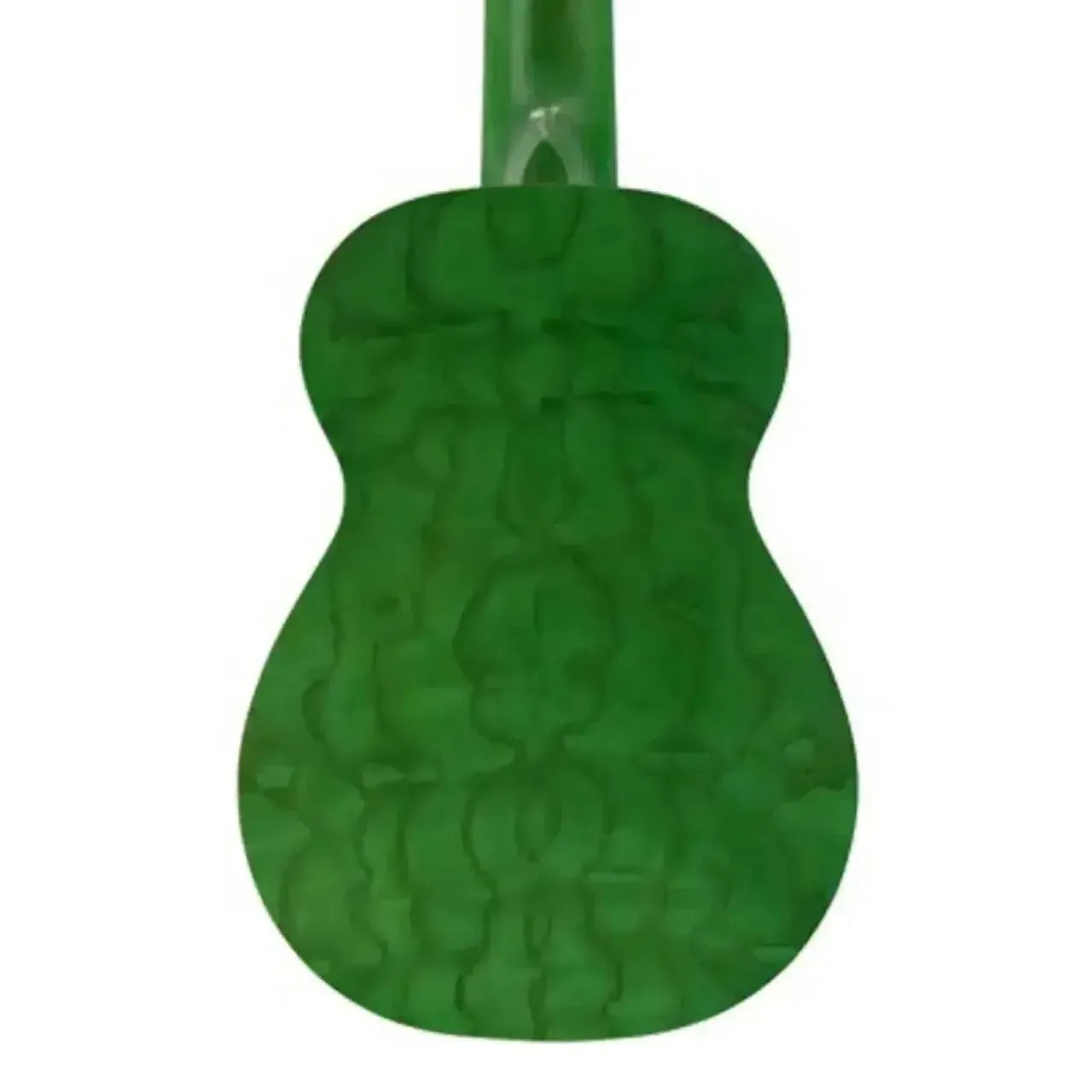 Back of Ohana SK-15W-GN Green Willow Soprano Ukulele with smooth satin finish.