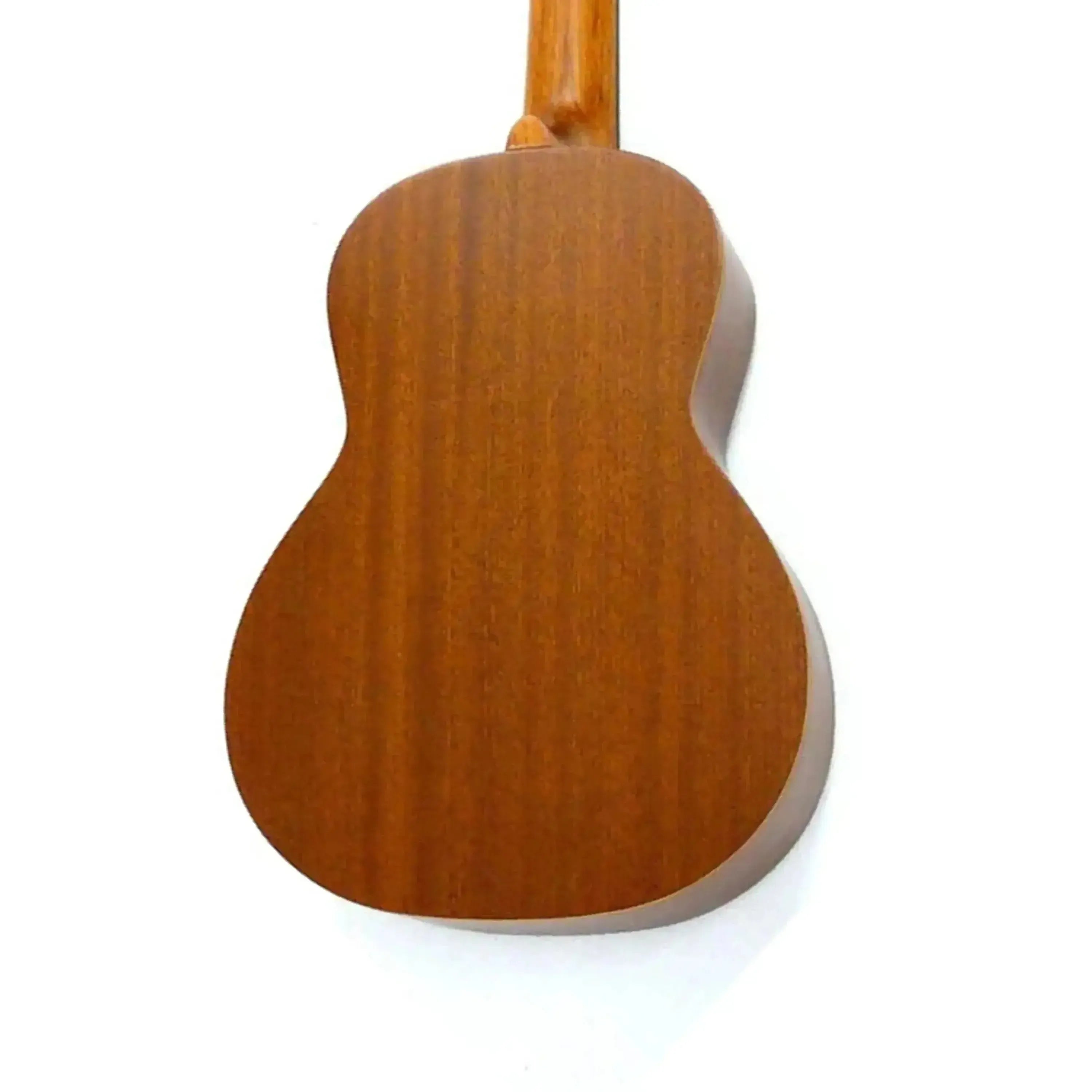 Back of an Ohana TK-10 Tenor Ukulele, showing its mahogany laminate body with a satin finish.
