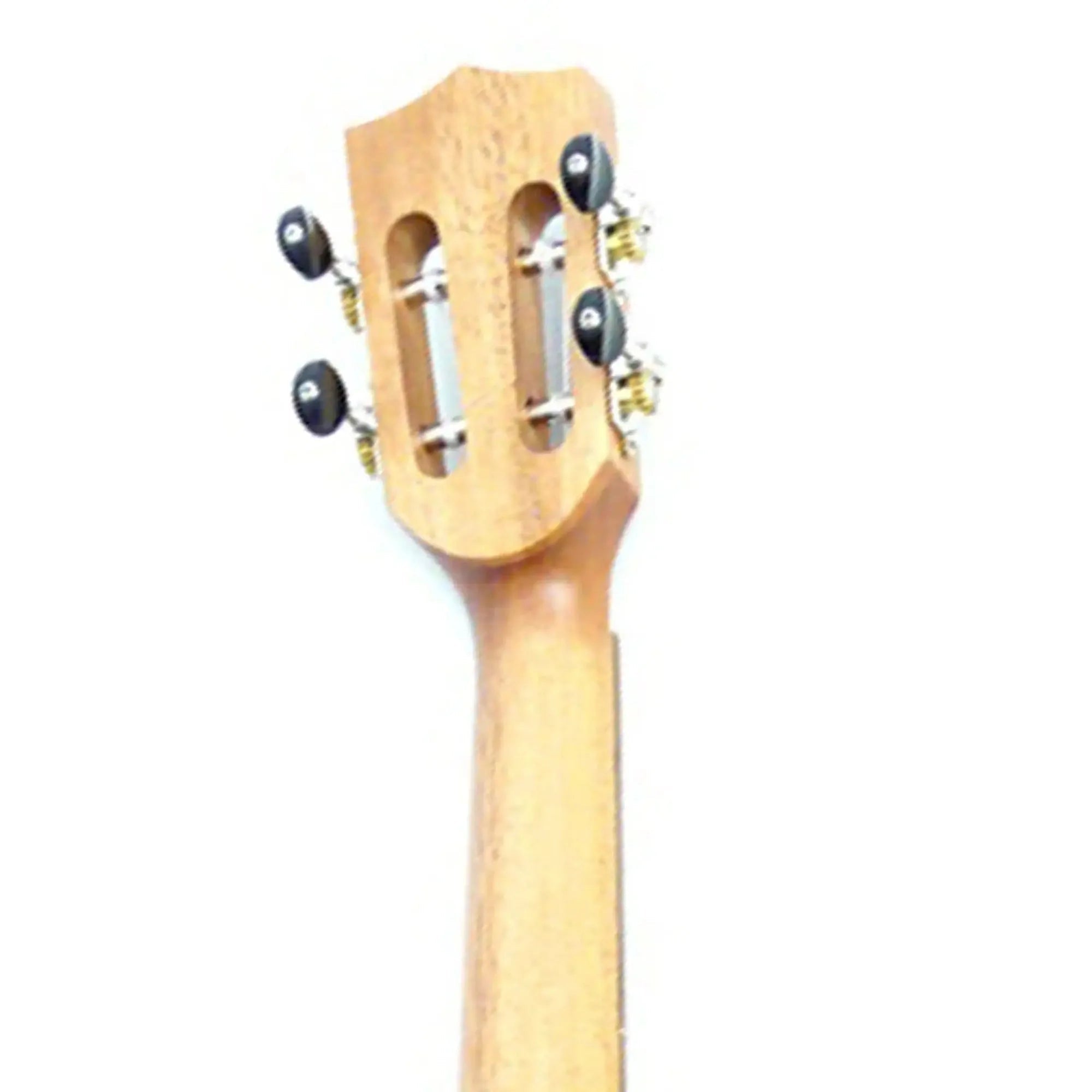 Ohana TK-50ME Tenor Ukulele headstock and neck, showing slotted headstock with Grover tuners.
