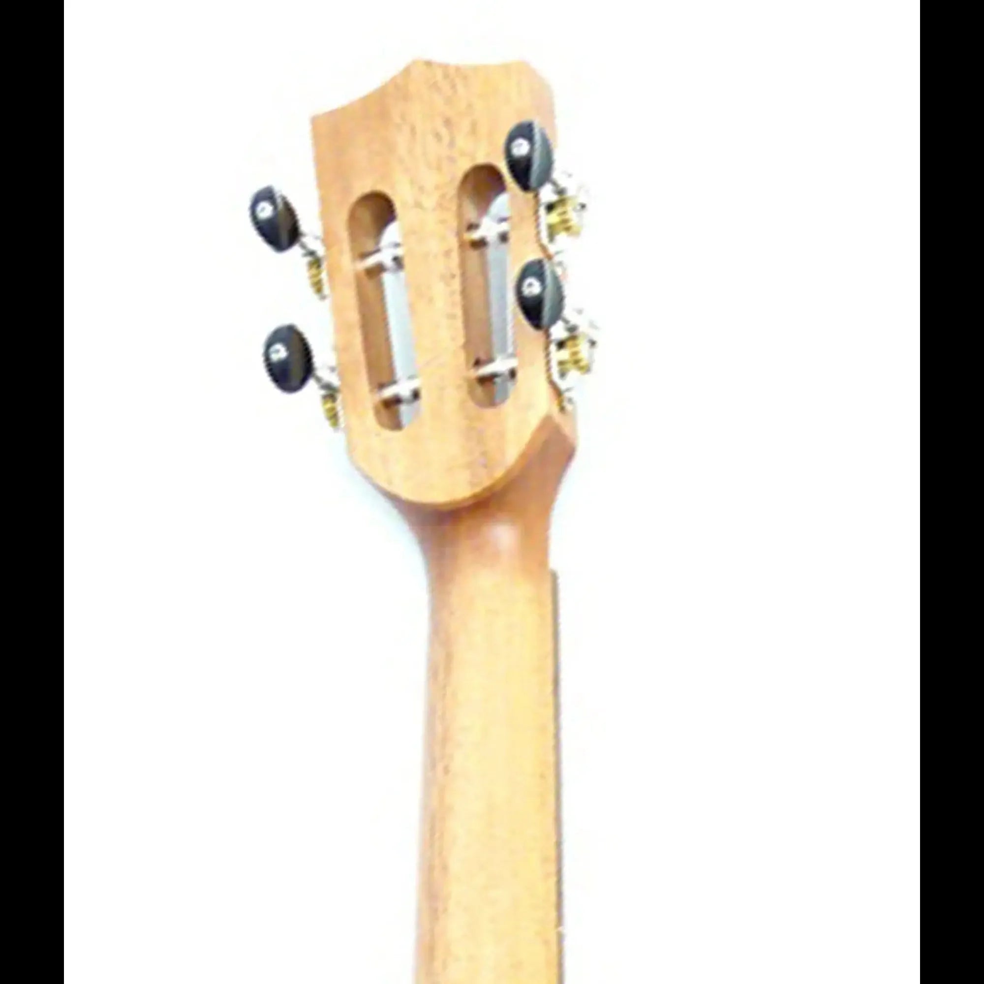 Ohana TK-50ME Tenor Ukulele headstock and neck, showing slotted headstock with Grover tuners.