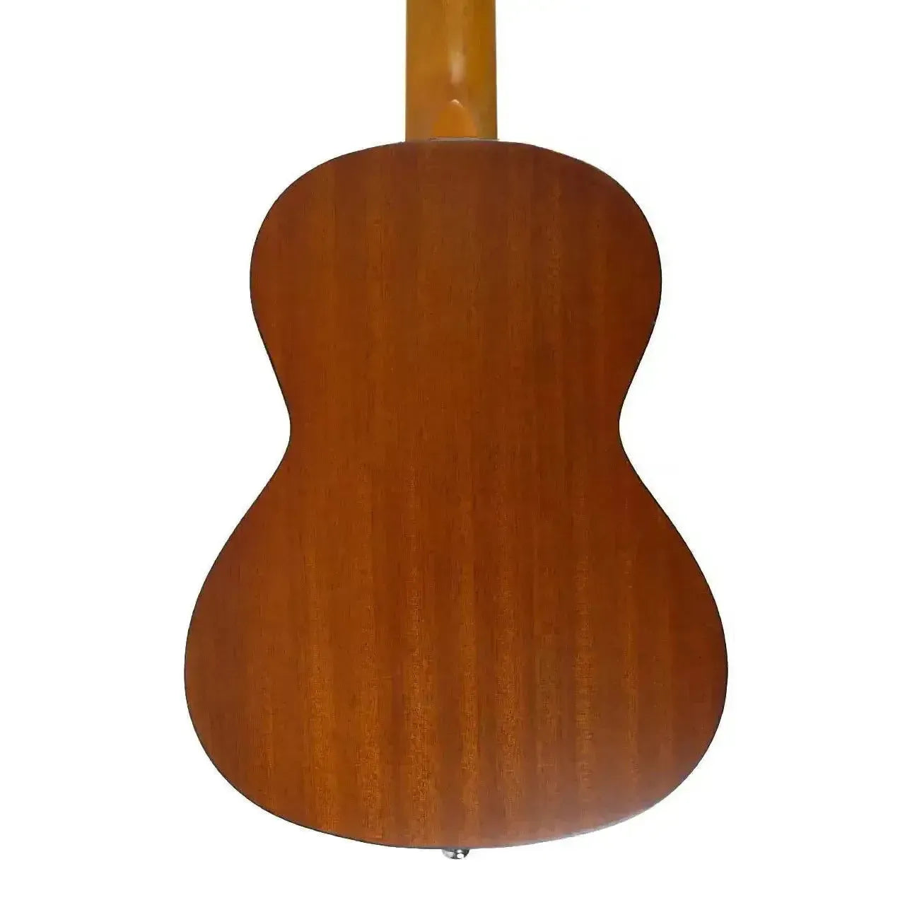 Ohana TKS-22E thin body tenor ukulele, showing its mahogany back and neck with satin finish.