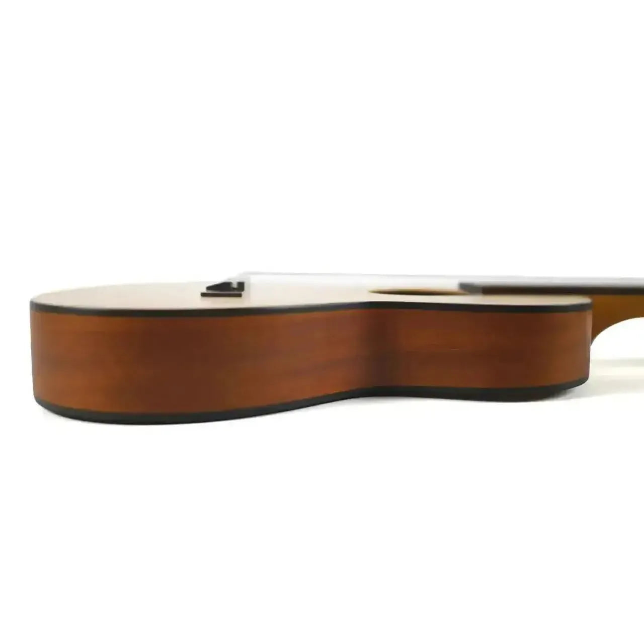 Ohana TKS-22E thin body tenor ukulele, showing its light spruce top and mahogany sides.