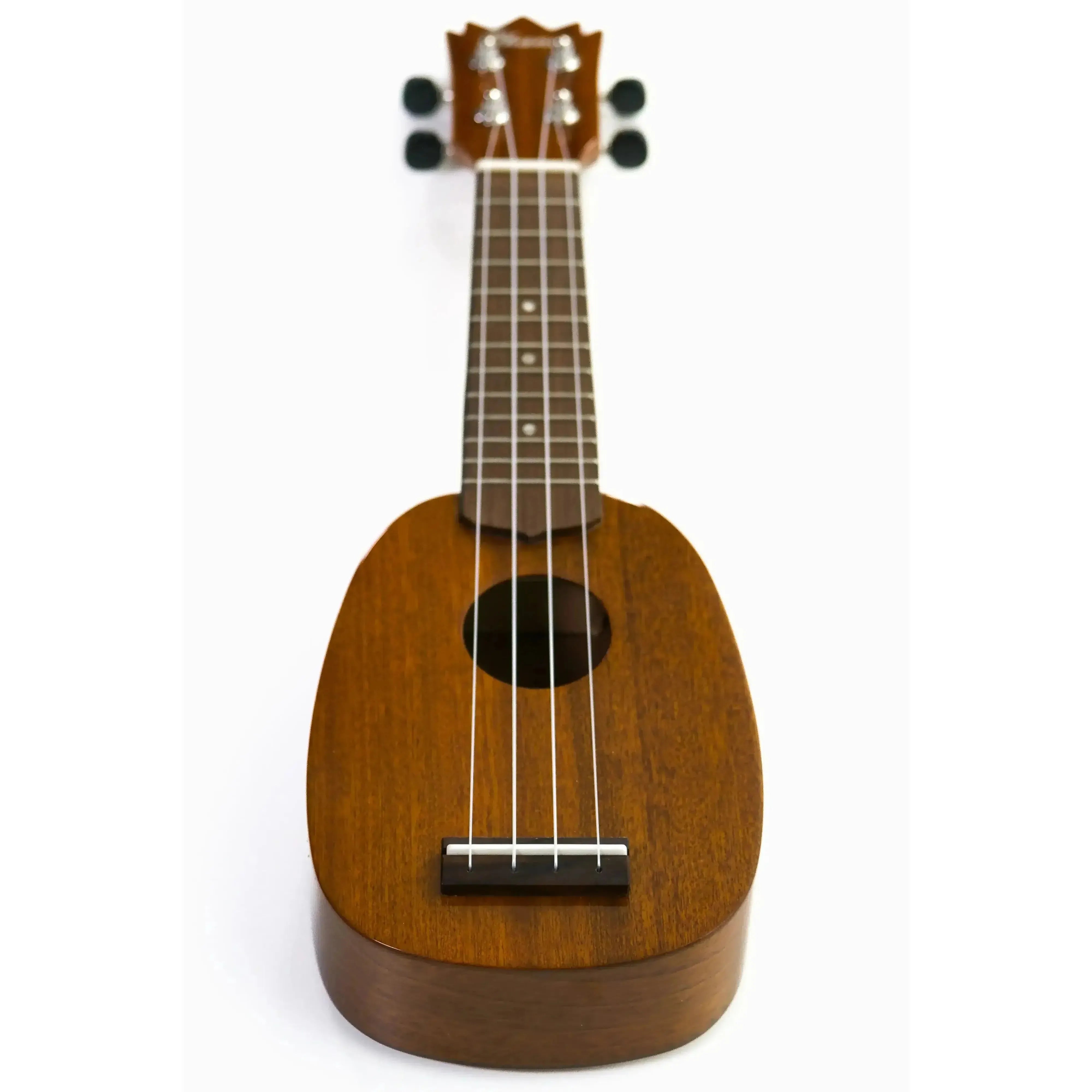 Ohana TTPK-25G solid mahogany pineapple sopranissimo ukulele with glossy finish and crown headstock.