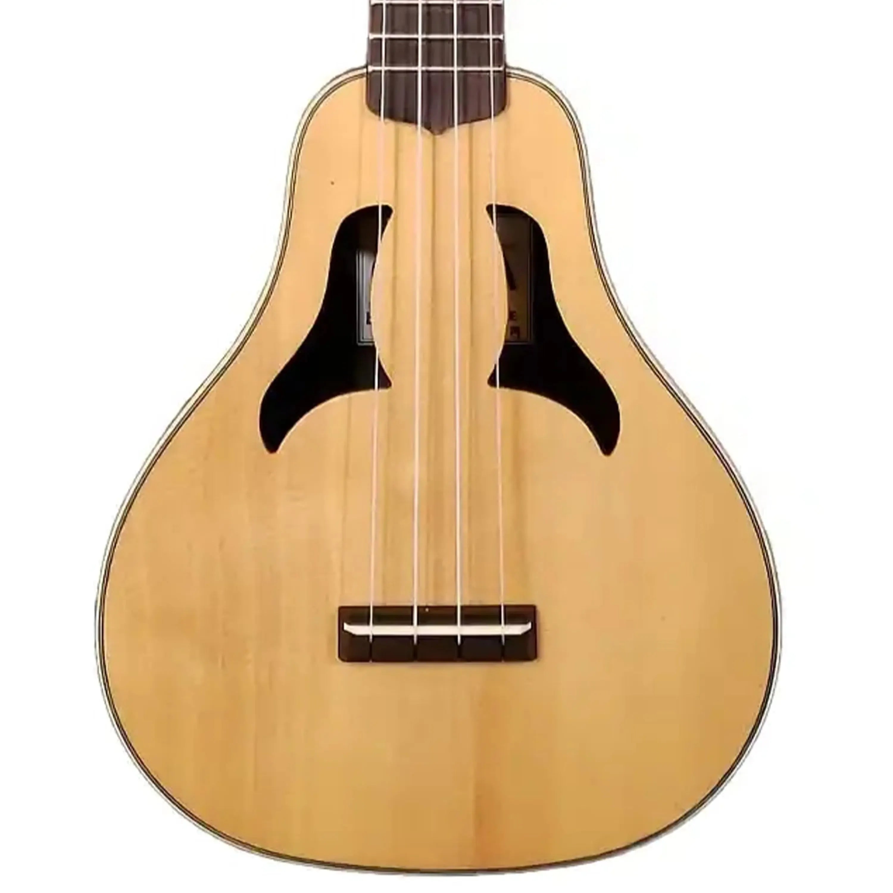 Ohana VK-70R Vintage Line Vita Series Soprano Ukulele with light spruce top and unique f-holes.