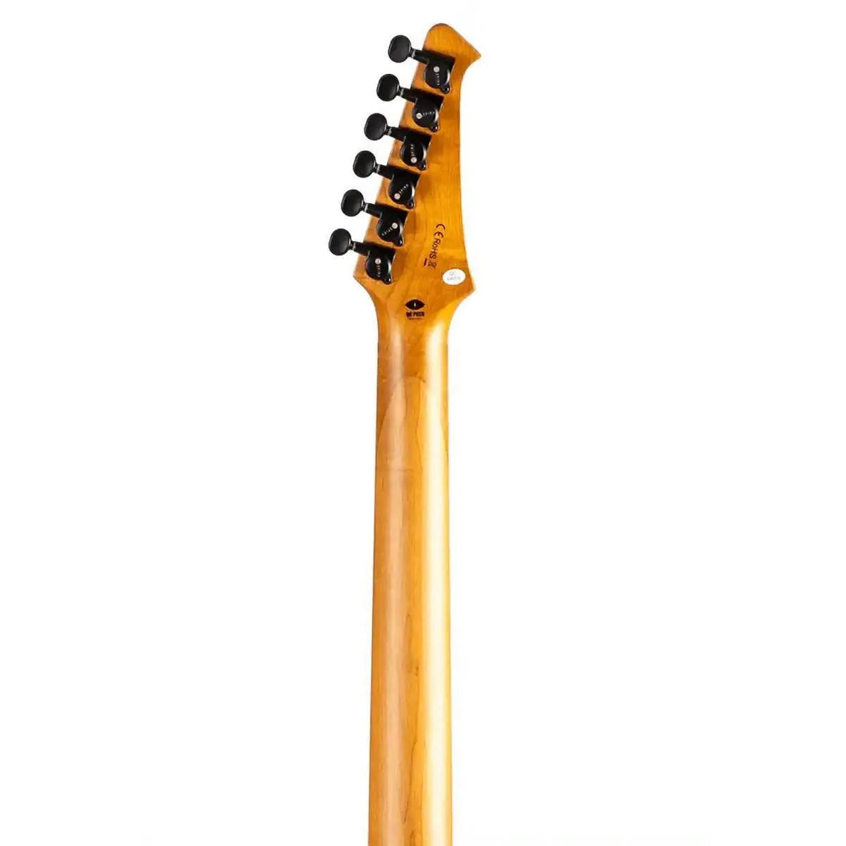Spira S-450 TGR electric guitar neck and headstock with black locking tuners.