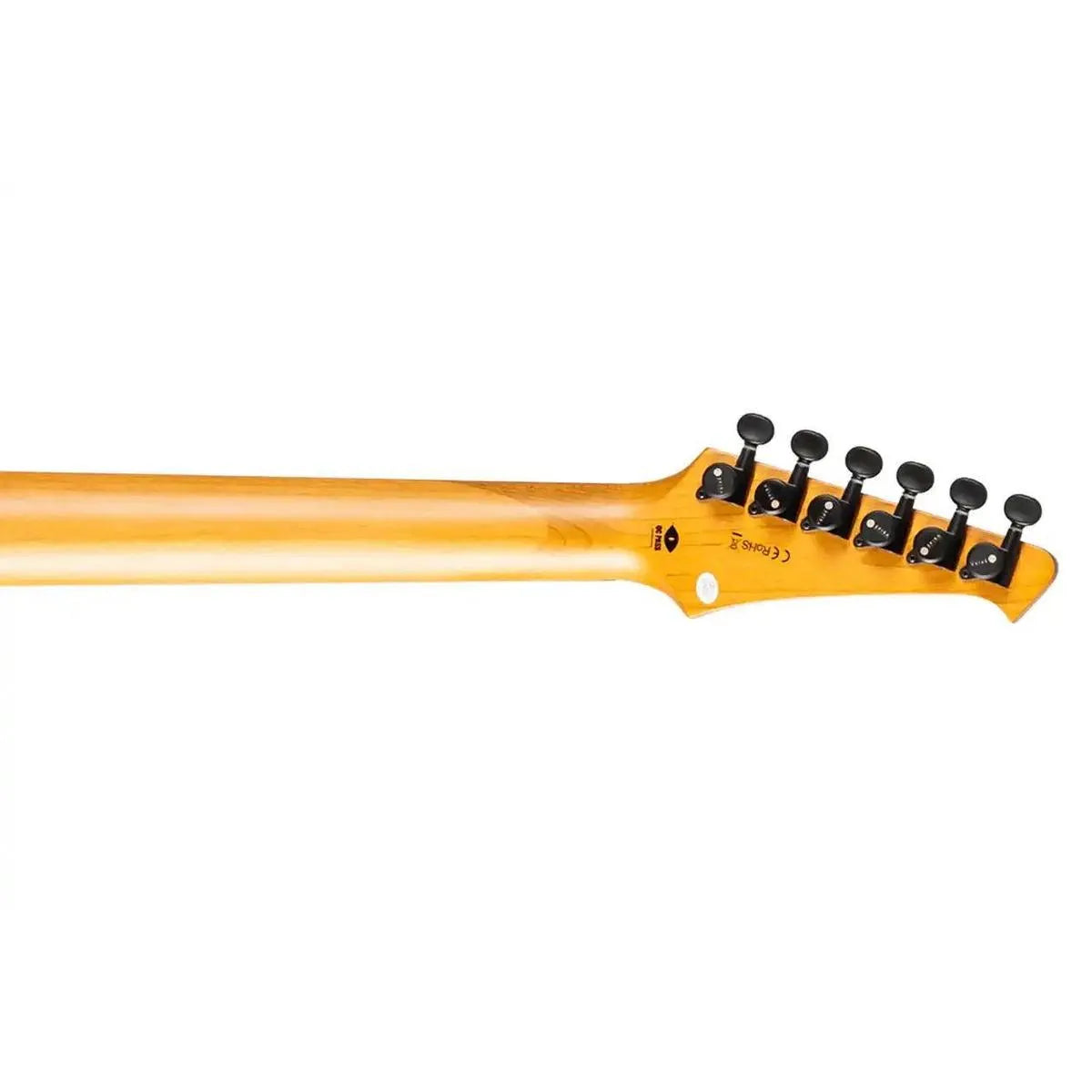 Spira S-450 TRD electric guitar neck and headstock with black tuners.