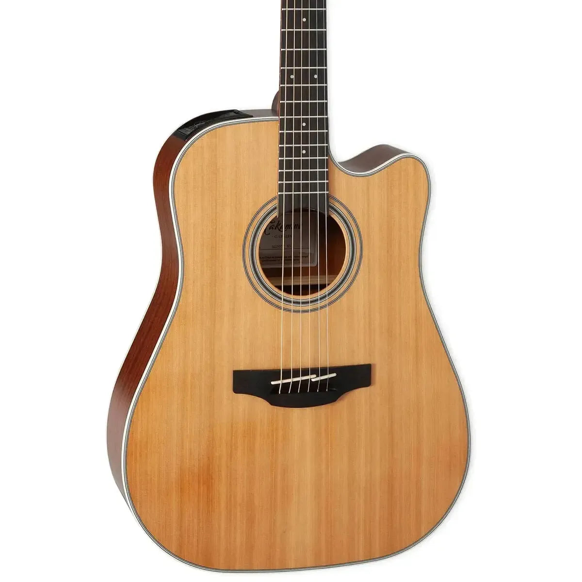 Takamine GD20CE NS Dreadnought acoustic-electric guitar with natural satin finish, solid cedar top, and cutaway.