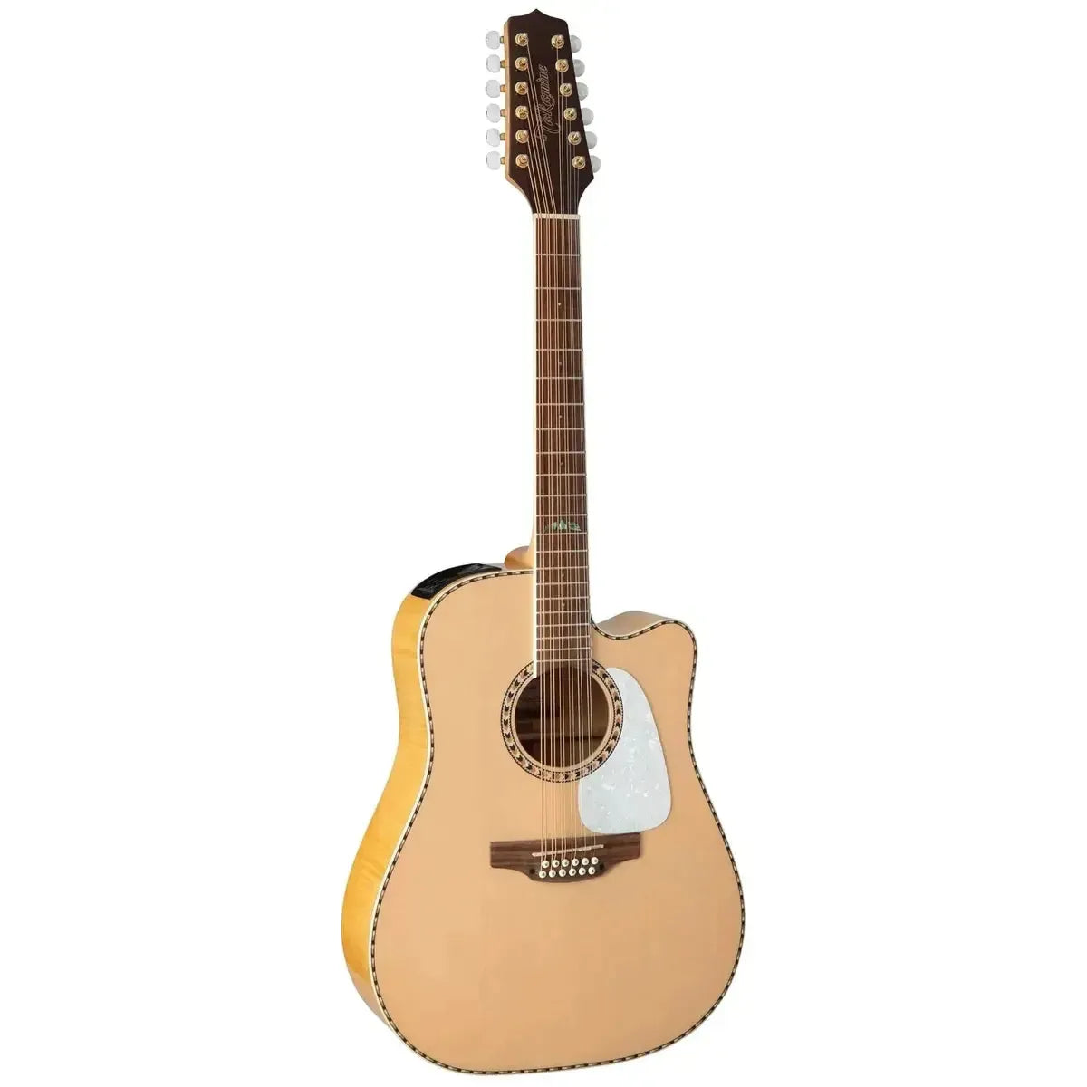 Takamine GD74CE-12U acoustic-electric 12-string guitar with natural spruce top and cutaway.