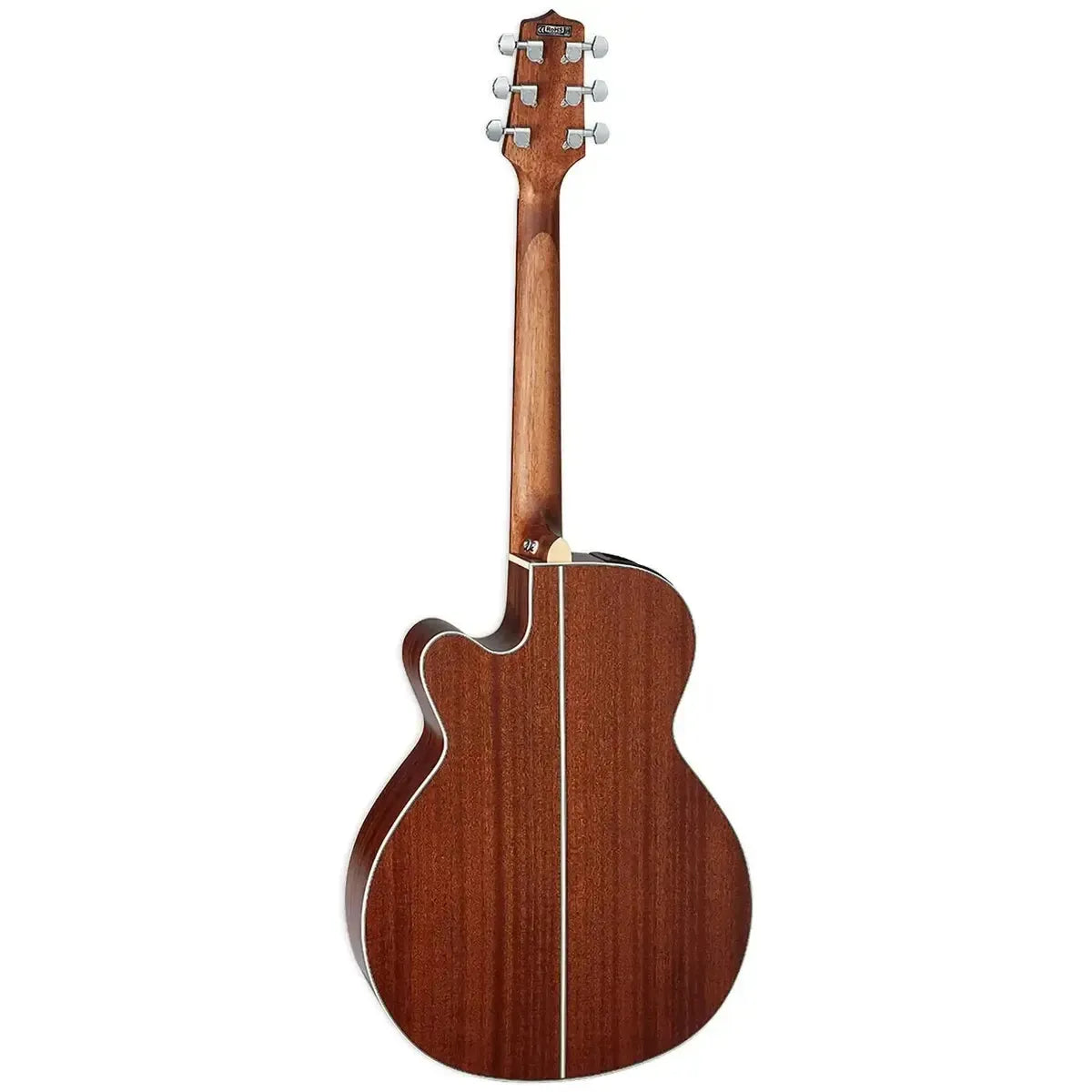 Takamine GN20CE NS NEX acoustic-electric guitar, natural satin finish, showing the back of the body and neck.