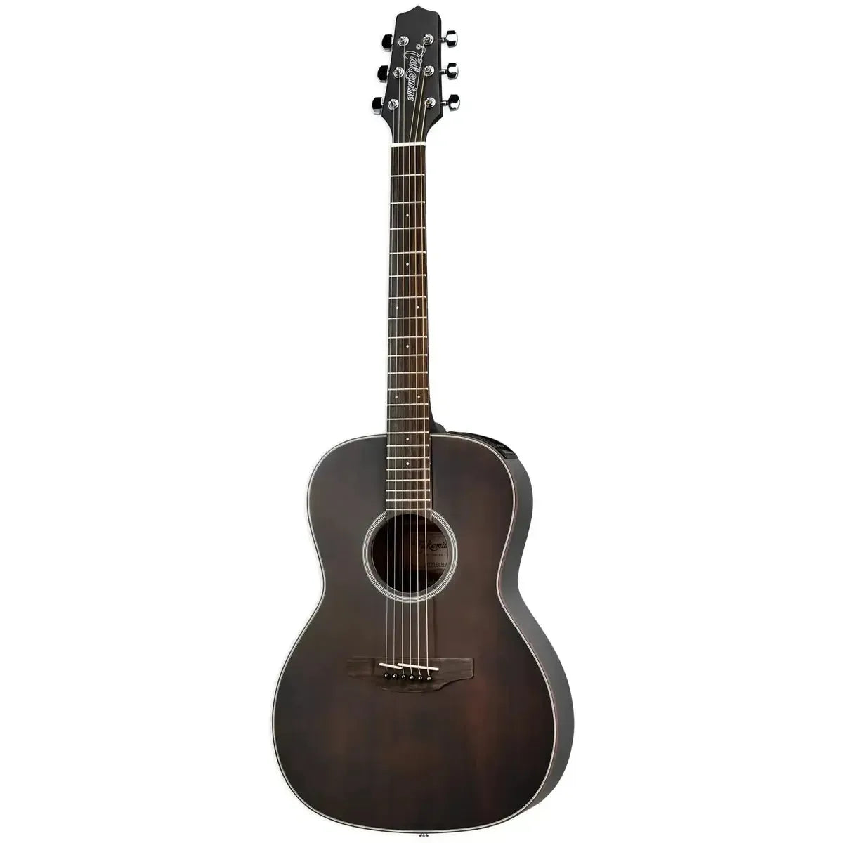Left-handed Takamine GY21ELH New Yorker acoustic-electric guitar in Satin Molasses finish.