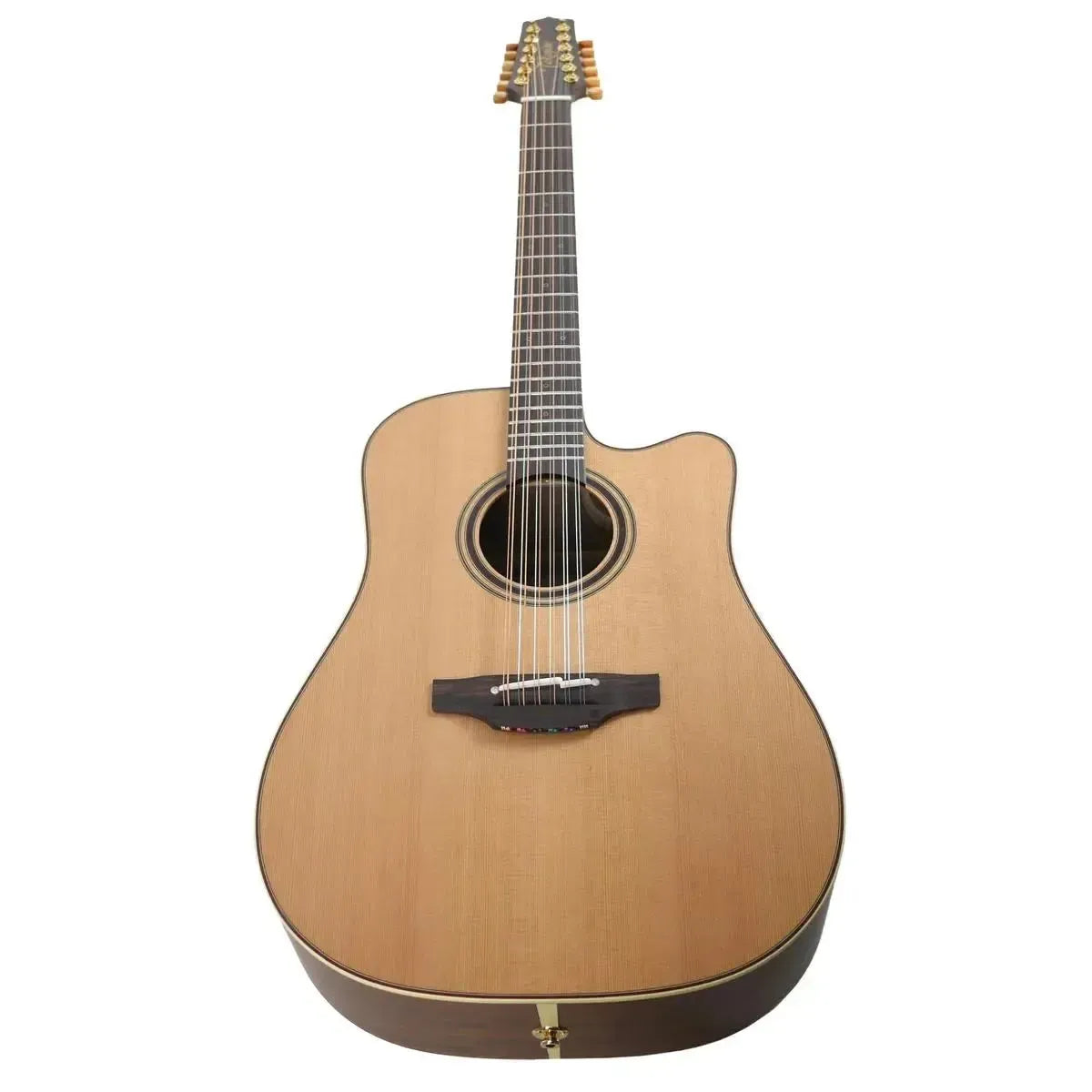 Takamine P3DC-12 12-string dreadnought acoustic-electric guitar with a natural cedar top and cutaway.