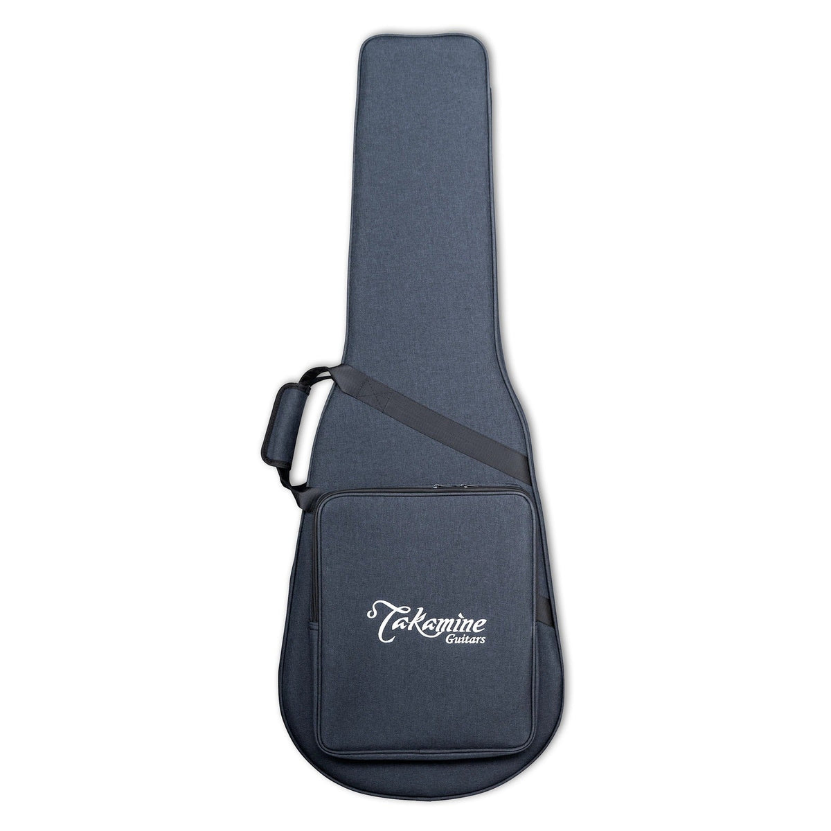 Dark gray Takamine SH300A semi-hard case with a carry handle, shoulder strap and front pocket.