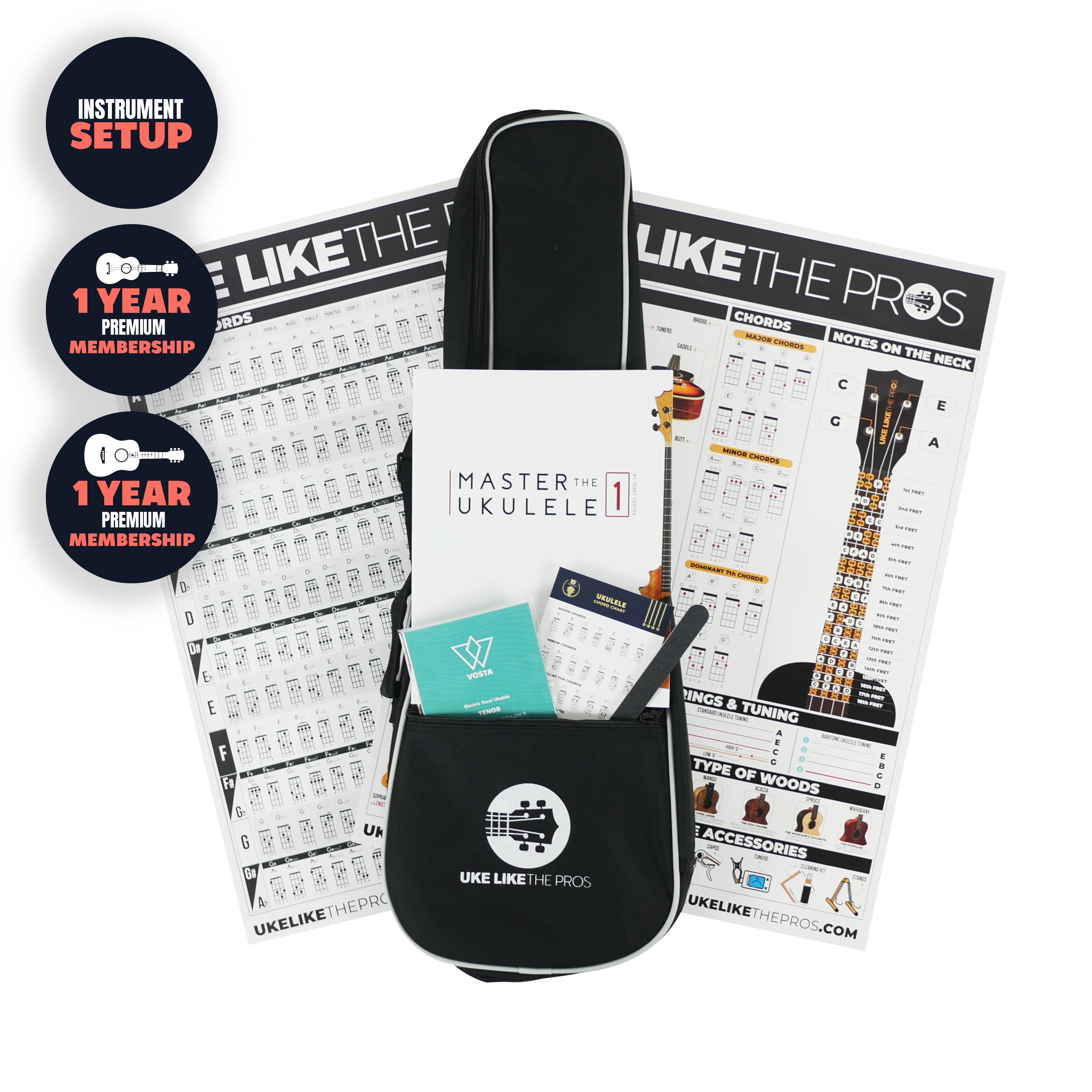 Kala SSMHG-T Sunburst Tenor Ukulele — Complete Beginner to Player Bundle
