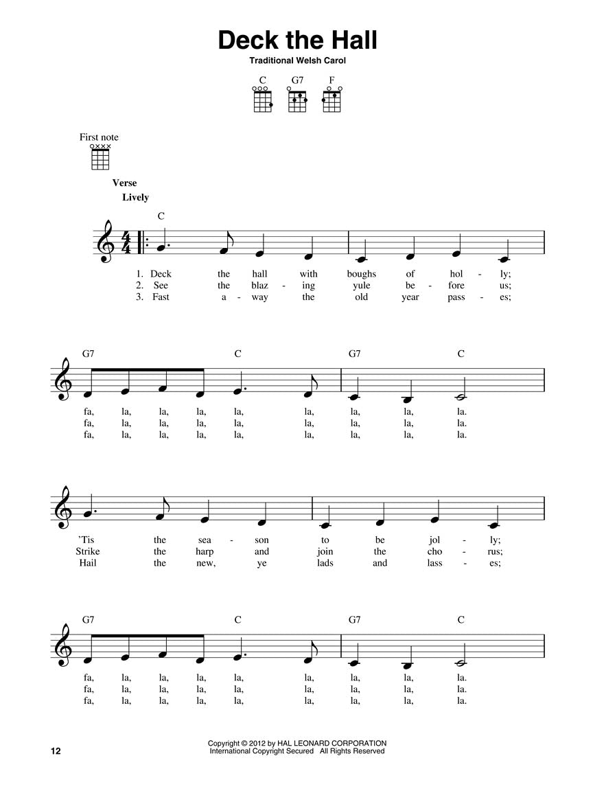 3 Chord Christmas Carols for Ukulele