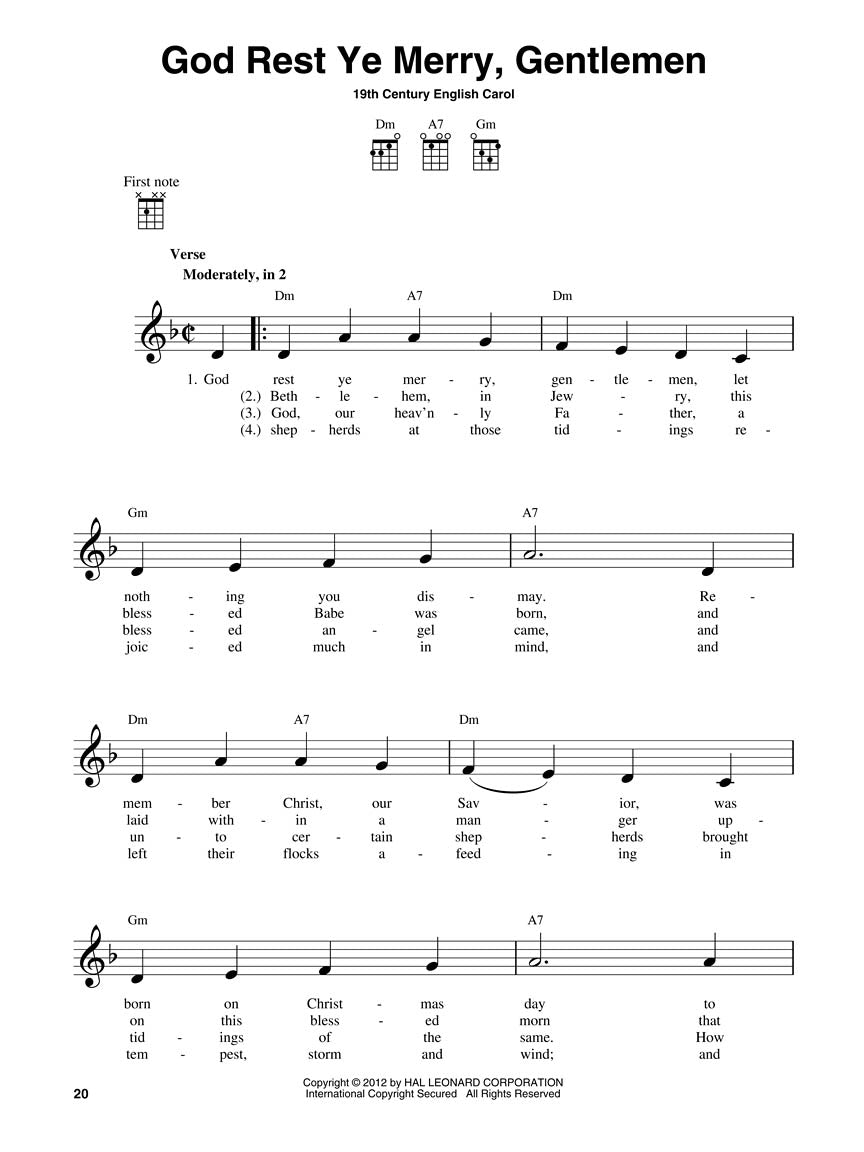 3 Chord Christmas Carols for Ukulele