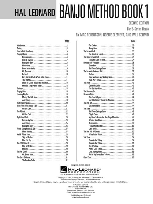 Hal Leonard Banjo Method – Book 1 – 2nd Edition For 5-String Banjo