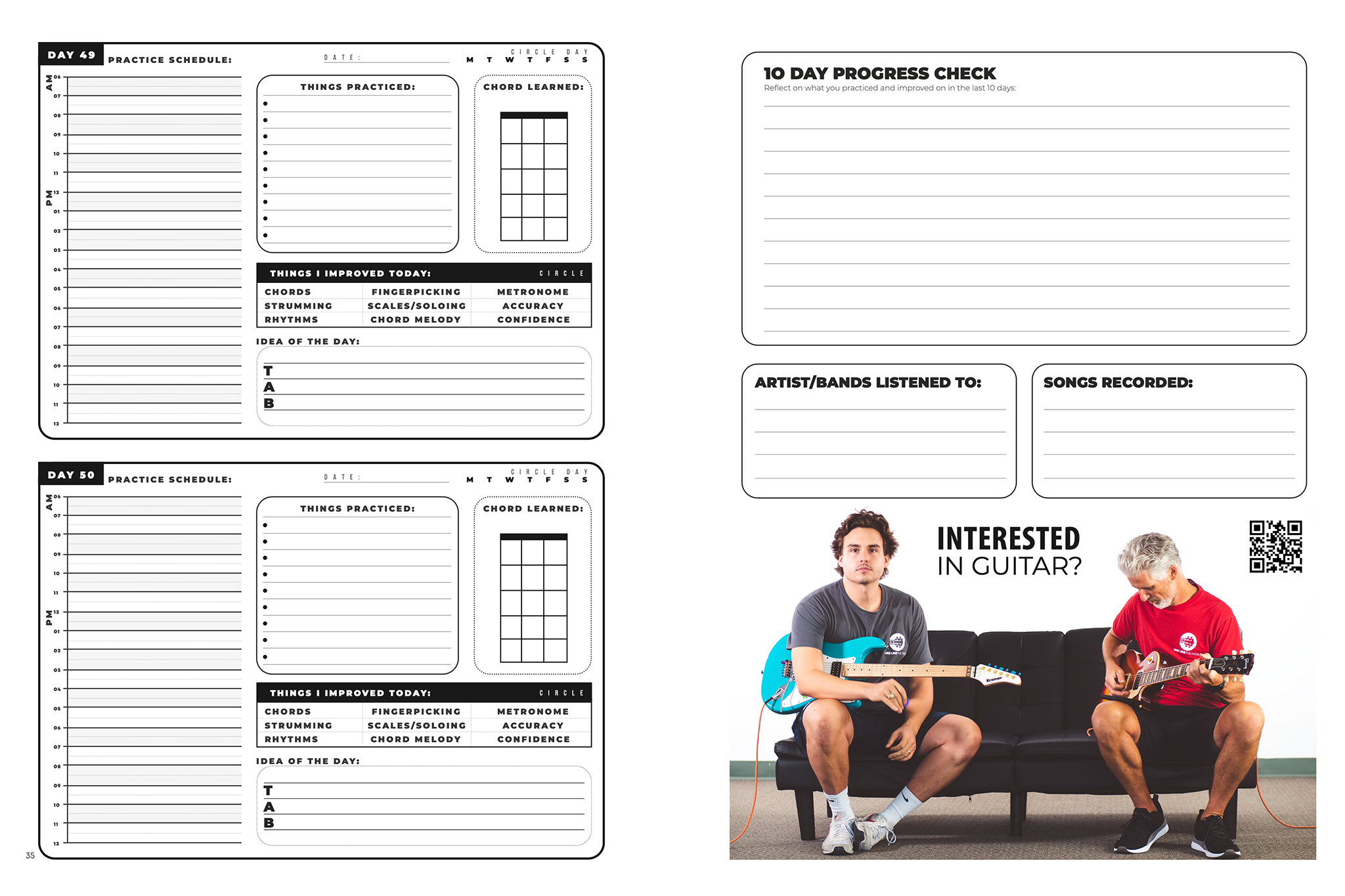 100 Day Baritone Ukulele Practice Book