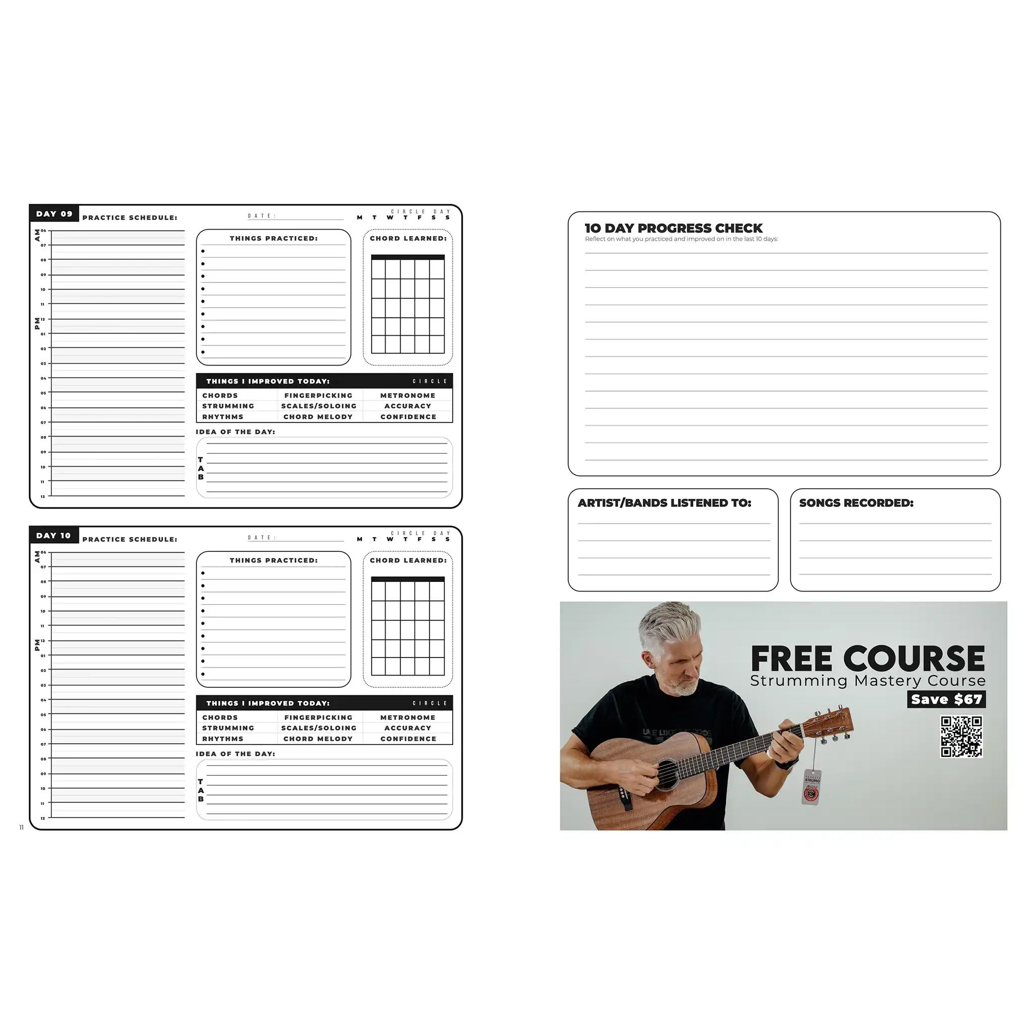 100DayGuitarMusicPracticeBook-inside1 | Terry Carter Music Store