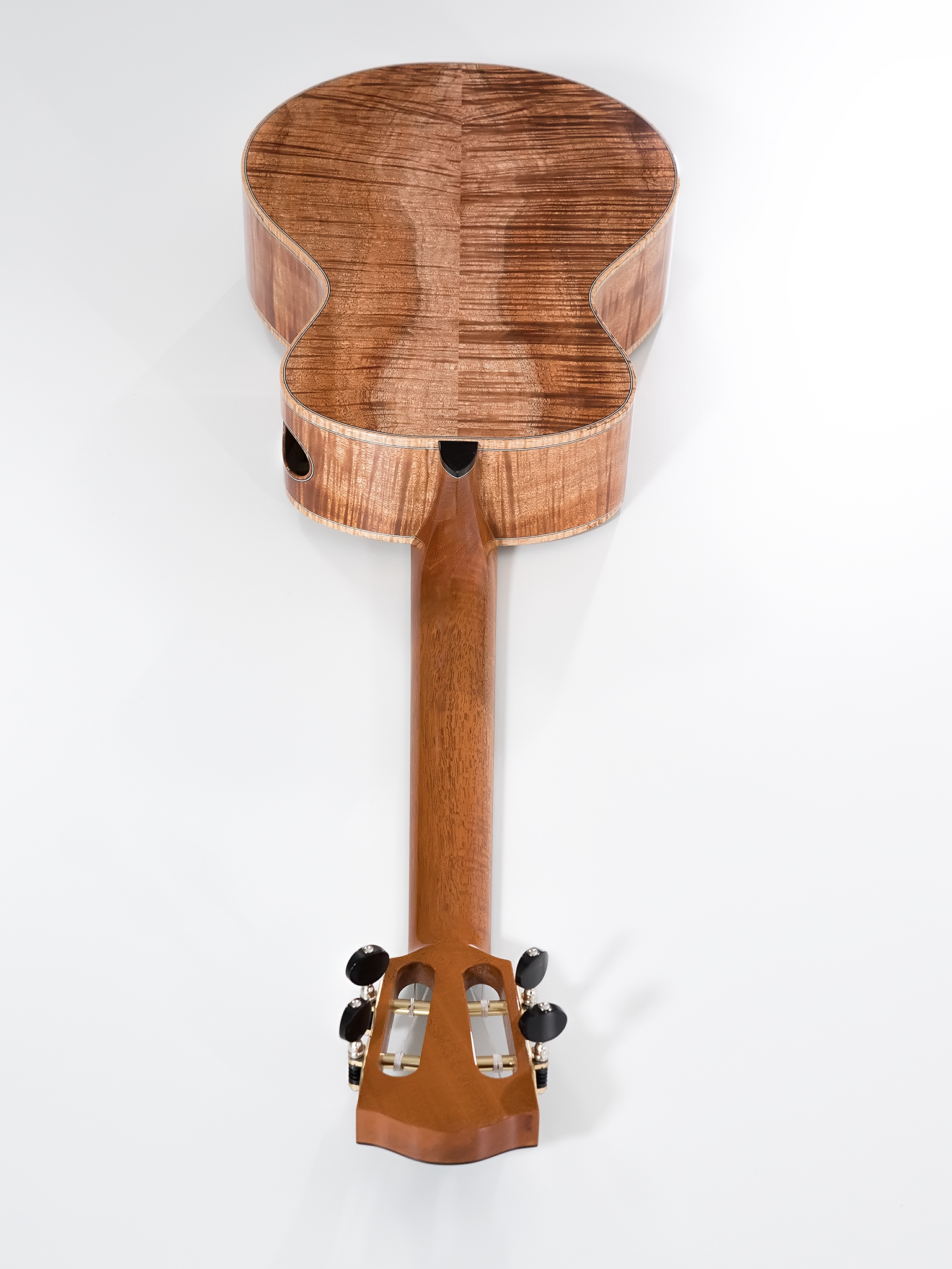 Eric Devine Custom Mastergrade White Koa Tenitone Ukulele "Eagle"