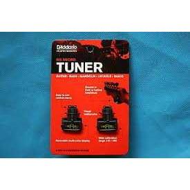 D'Addario tuner 2-pack for guitar, bass, mandolin at Terry Carter Music Store on red display card.